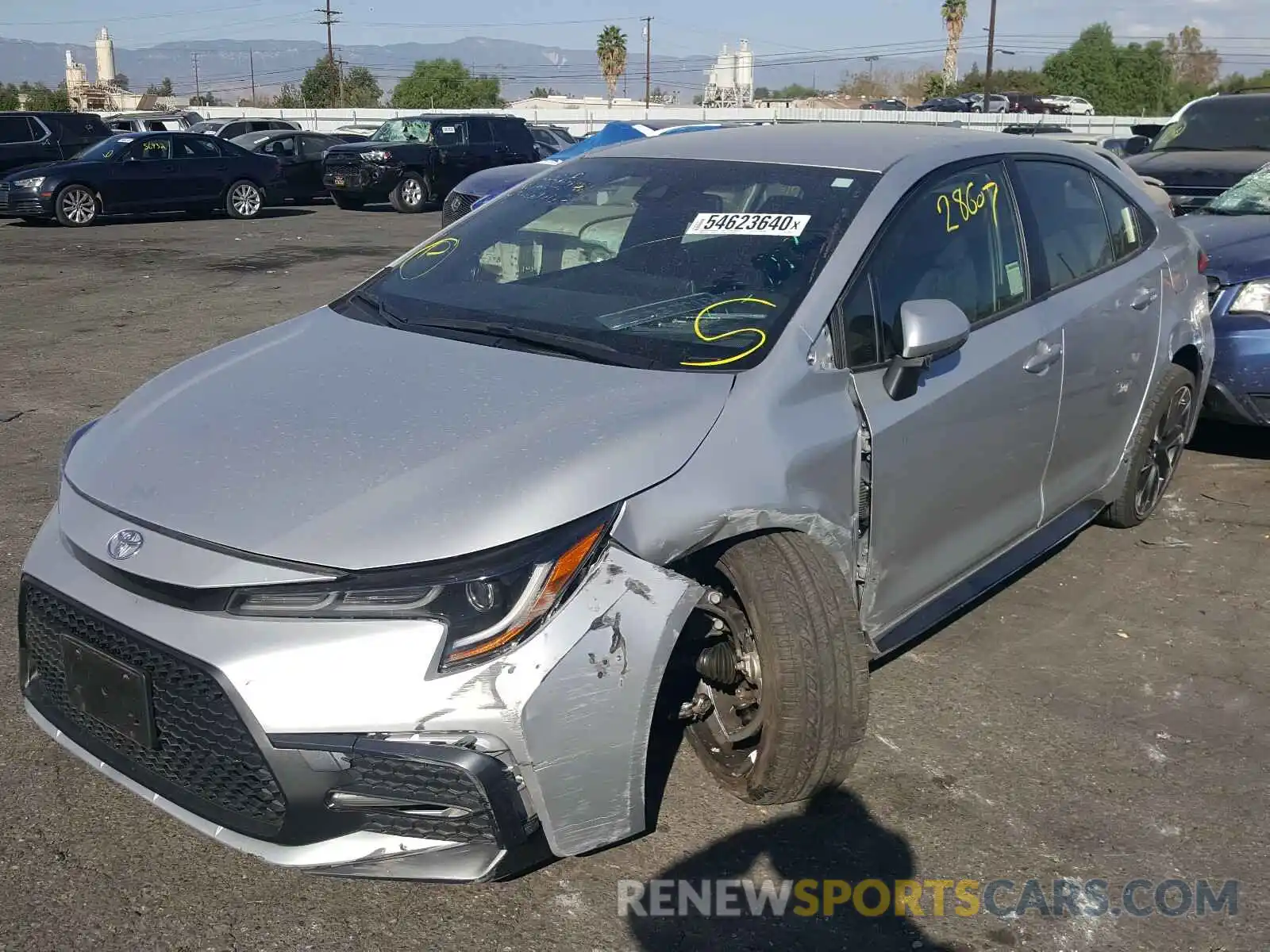 2 Photograph of a damaged car JTDS4RCE0LJ007361 TOYOTA COROLLA 2020