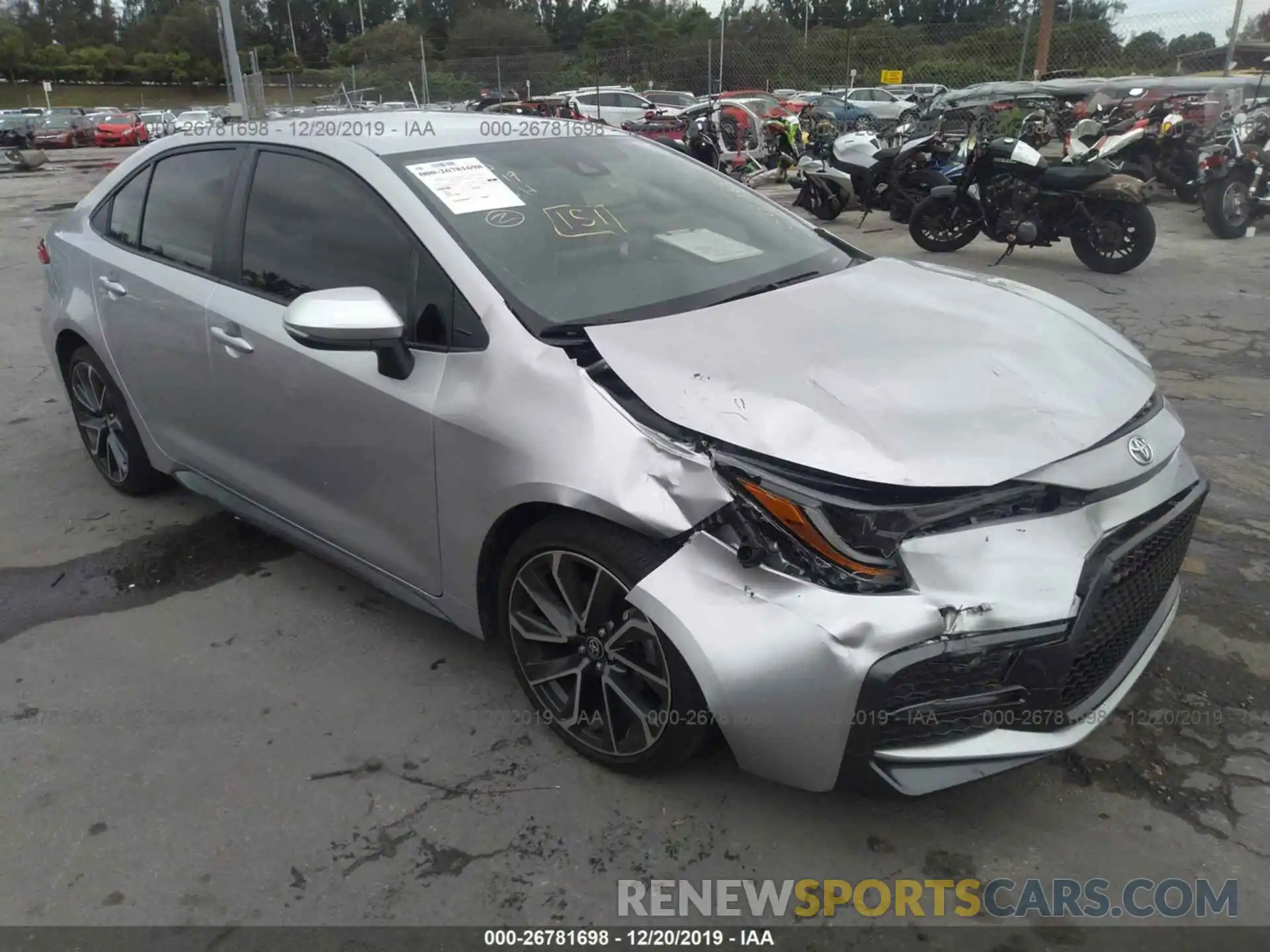 1 Photograph of a damaged car JTDS4RCE0LJ007697 TOYOTA COROLLA 2020