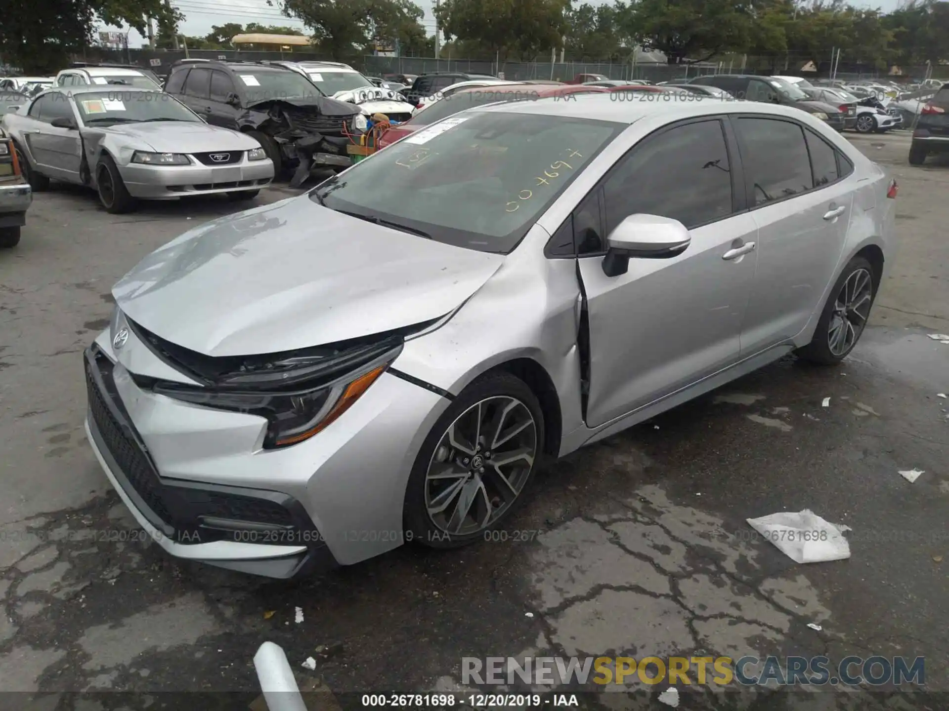 2 Photograph of a damaged car JTDS4RCE0LJ007697 TOYOTA COROLLA 2020