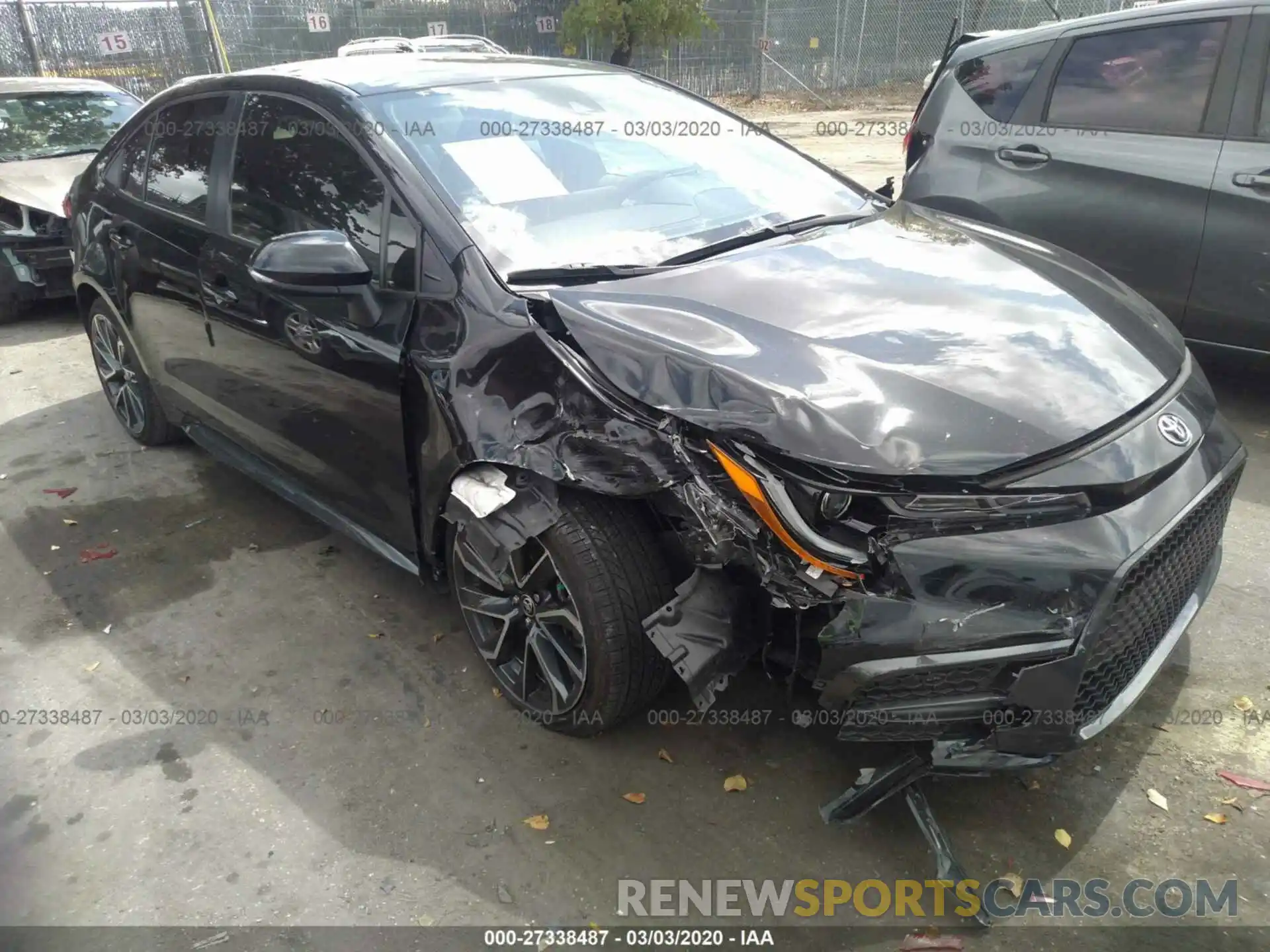 1 Photograph of a damaged car JTDS4RCE0LJ010986 TOYOTA COROLLA 2020