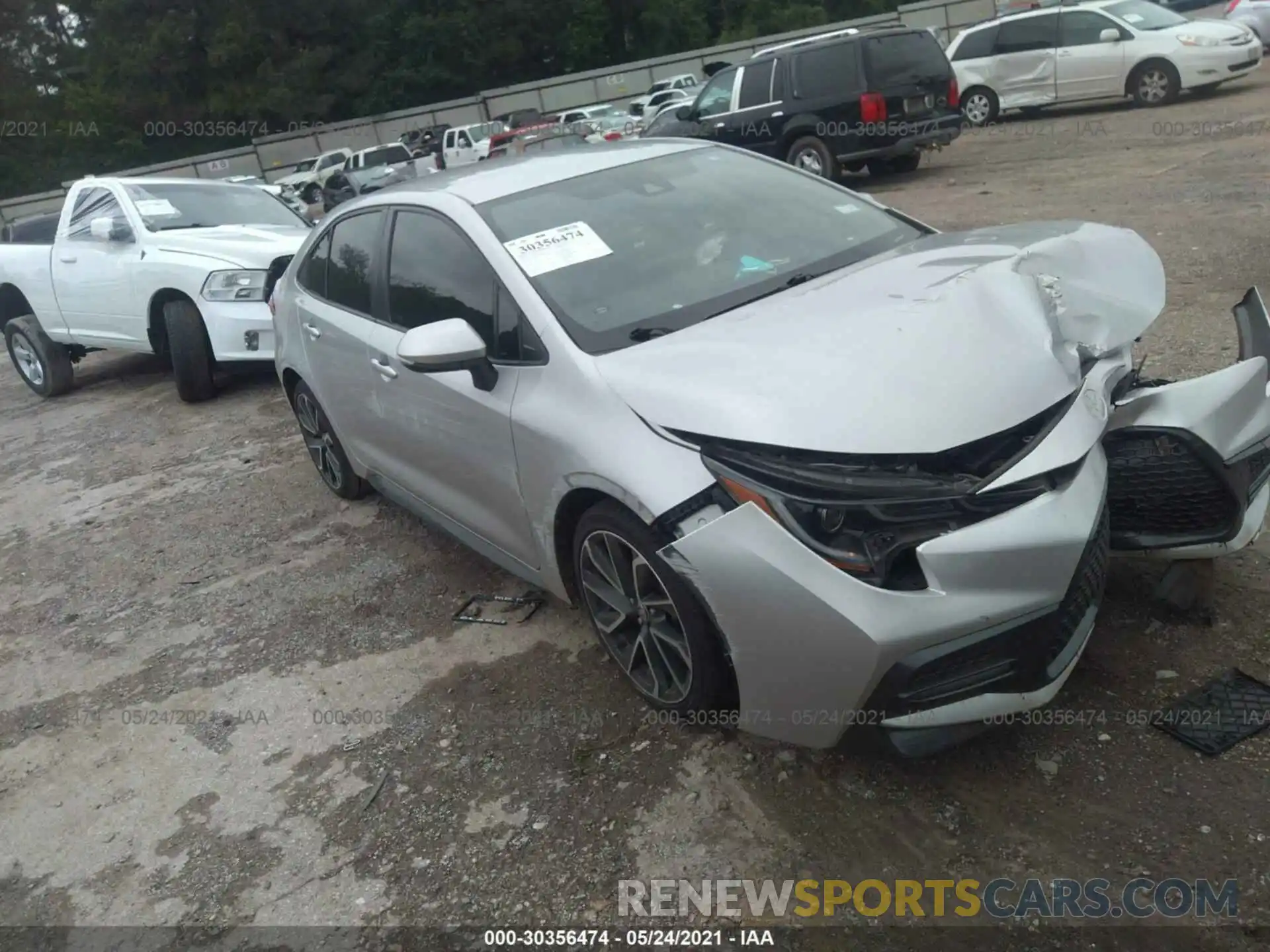 1 Photograph of a damaged car JTDS4RCE0LJ012088 TOYOTA COROLLA 2020