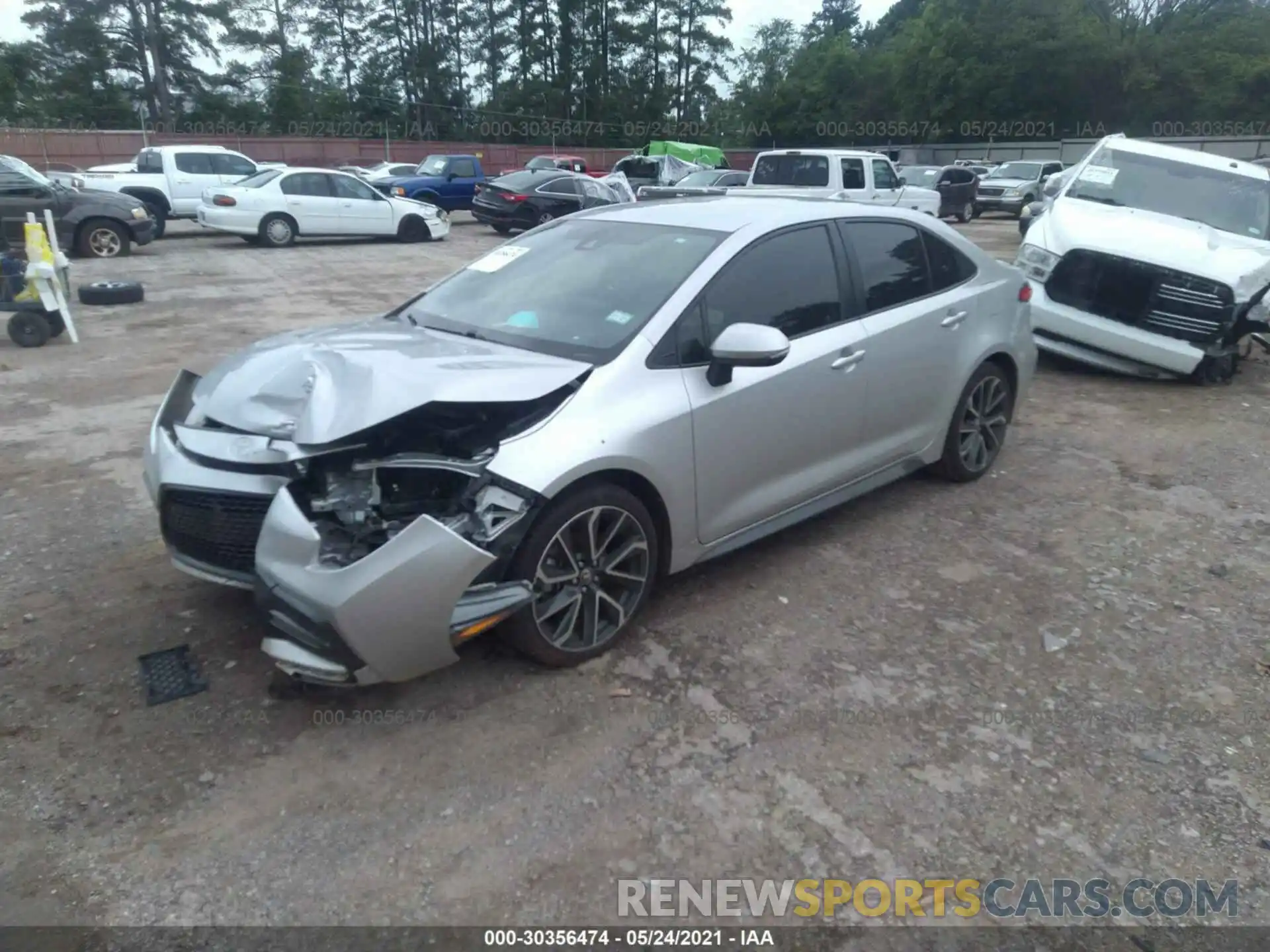 2 Photograph of a damaged car JTDS4RCE0LJ012088 TOYOTA COROLLA 2020