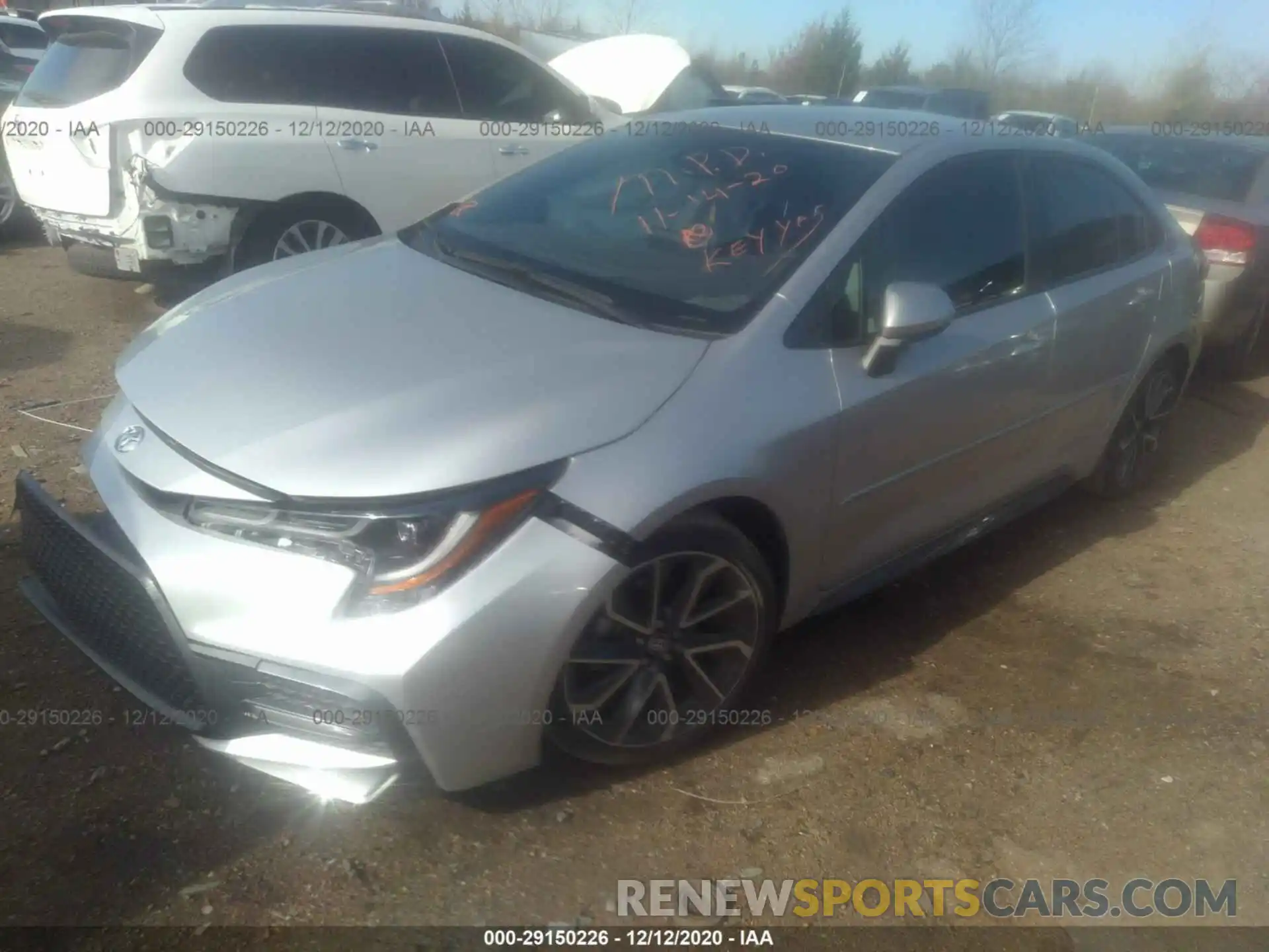 2 Photograph of a damaged car JTDS4RCE0LJ012270 TOYOTA COROLLA 2020