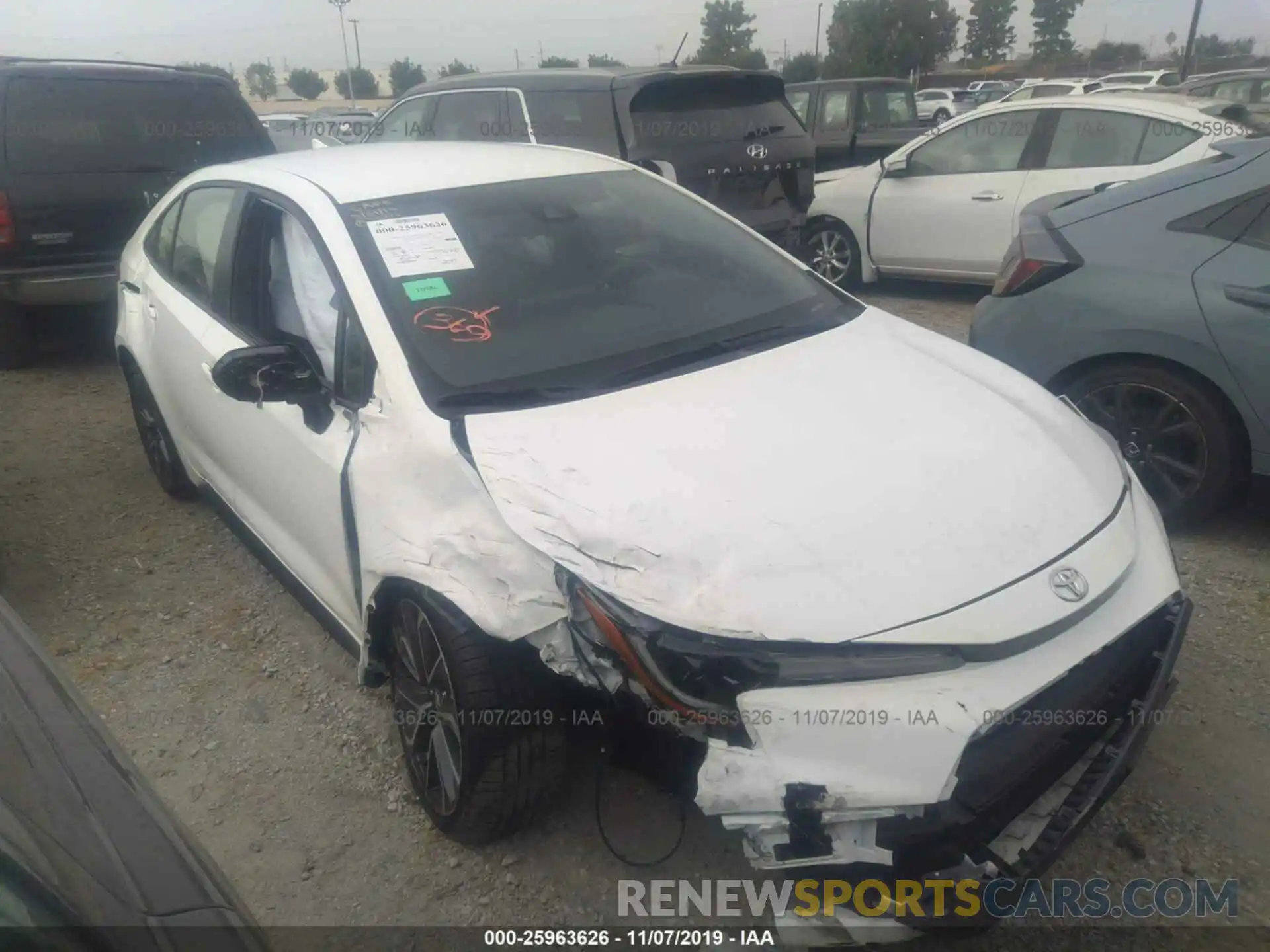 1 Photograph of a damaged car JTDS4RCE0LJ012625 TOYOTA COROLLA 2020