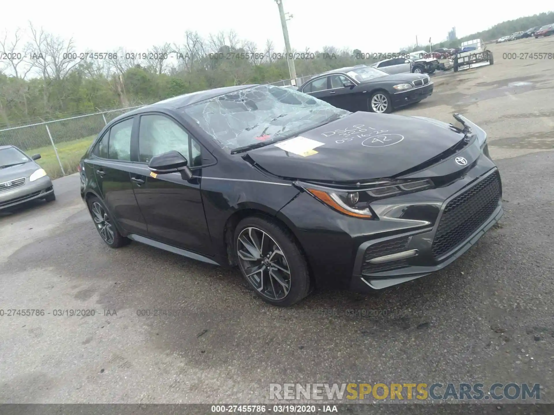 1 Photograph of a damaged car JTDS4RCE0LJ014116 TOYOTA COROLLA 2020