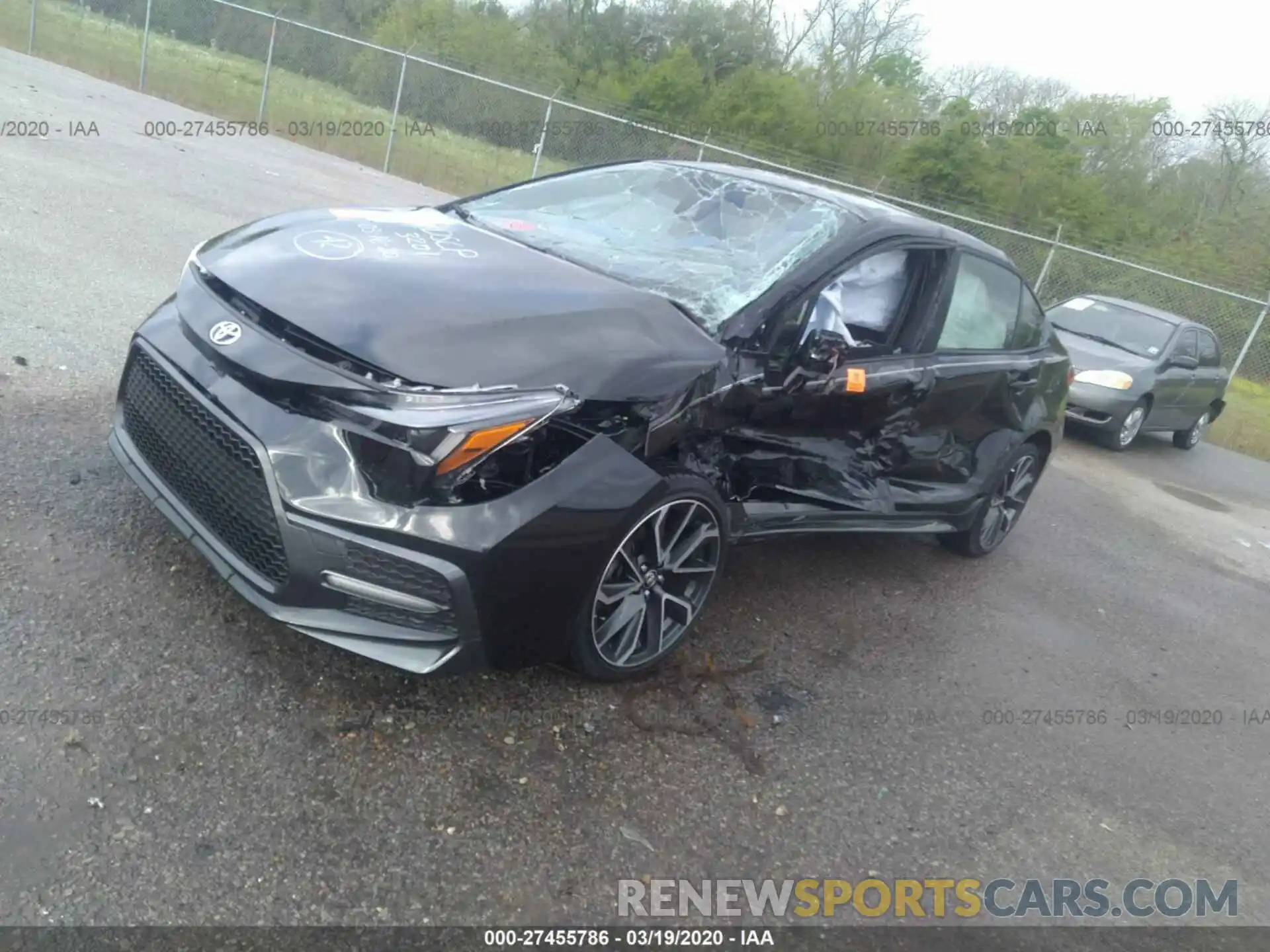 2 Photograph of a damaged car JTDS4RCE0LJ014116 TOYOTA COROLLA 2020