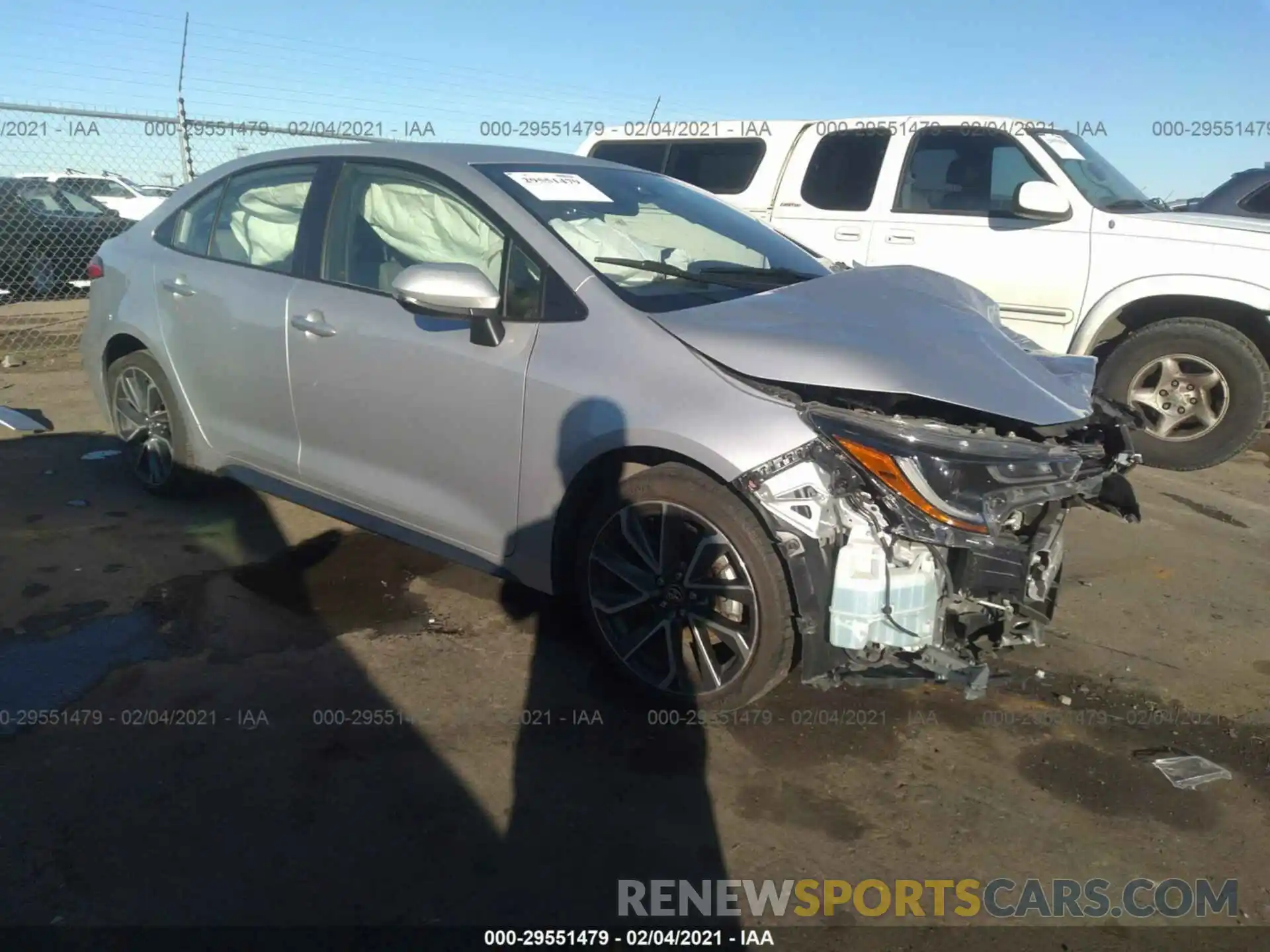 1 Photograph of a damaged car JTDS4RCE0LJ016304 TOYOTA COROLLA 2020