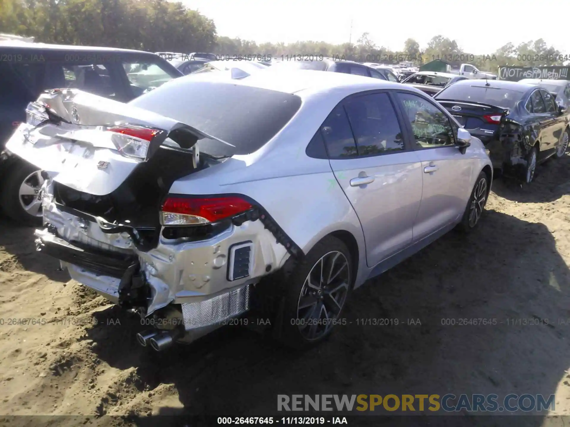 4 Photograph of a damaged car JTDS4RCE0LJ016898 TOYOTA COROLLA 2020