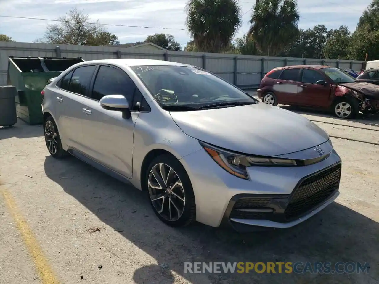 1 Photograph of a damaged car JTDS4RCE0LJ017615 TOYOTA COROLLA 2020