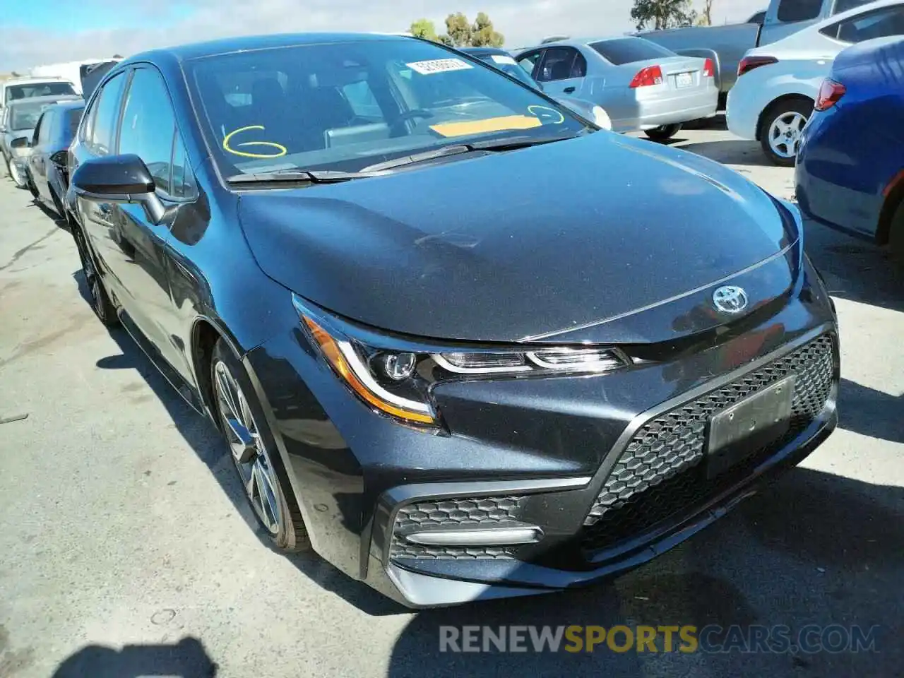 1 Photograph of a damaged car JTDS4RCE0LJ017663 TOYOTA COROLLA 2020