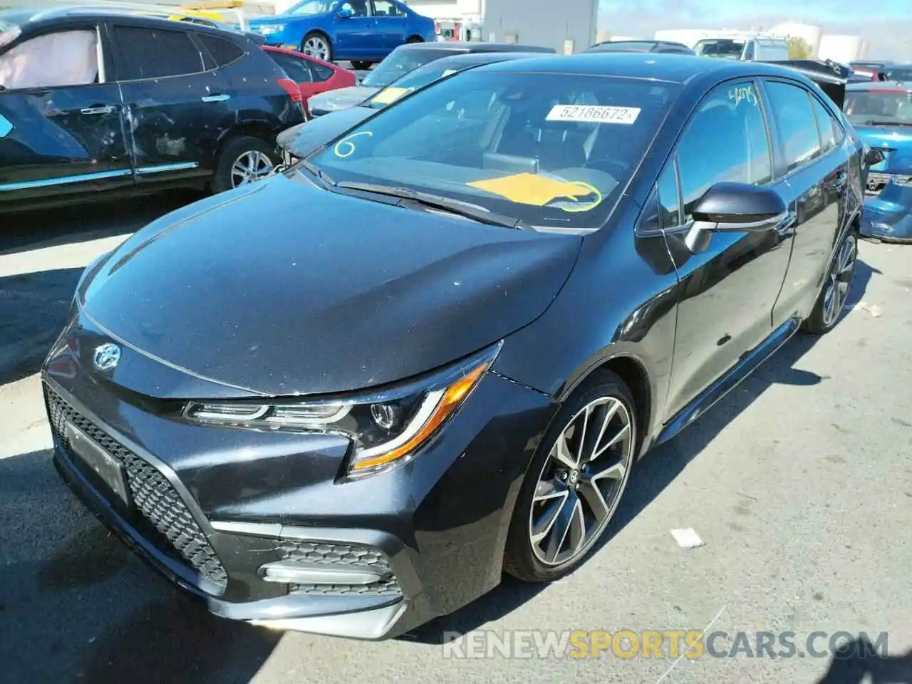 2 Photograph of a damaged car JTDS4RCE0LJ017663 TOYOTA COROLLA 2020