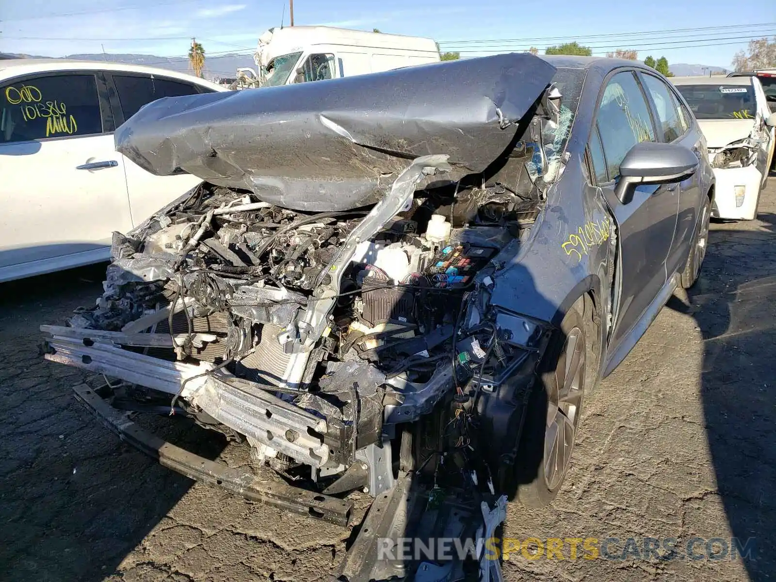 2 Photograph of a damaged car JTDS4RCE0LJ017971 TOYOTA COROLLA 2020