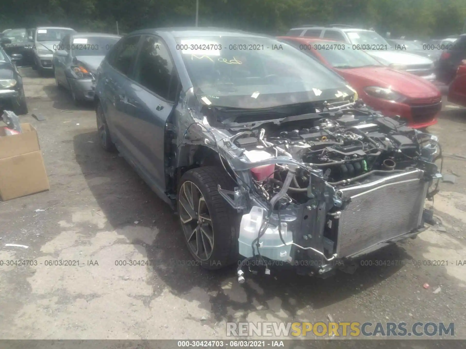 1 Photograph of a damaged car JTDS4RCE0LJ019946 TOYOTA COROLLA 2020