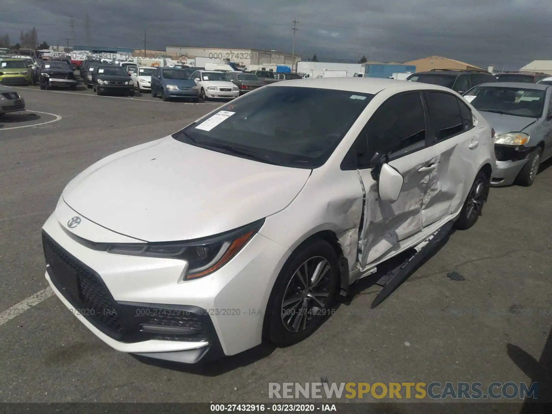 2 Photograph of a damaged car JTDS4RCE0LJ020238 TOYOTA COROLLA 2020