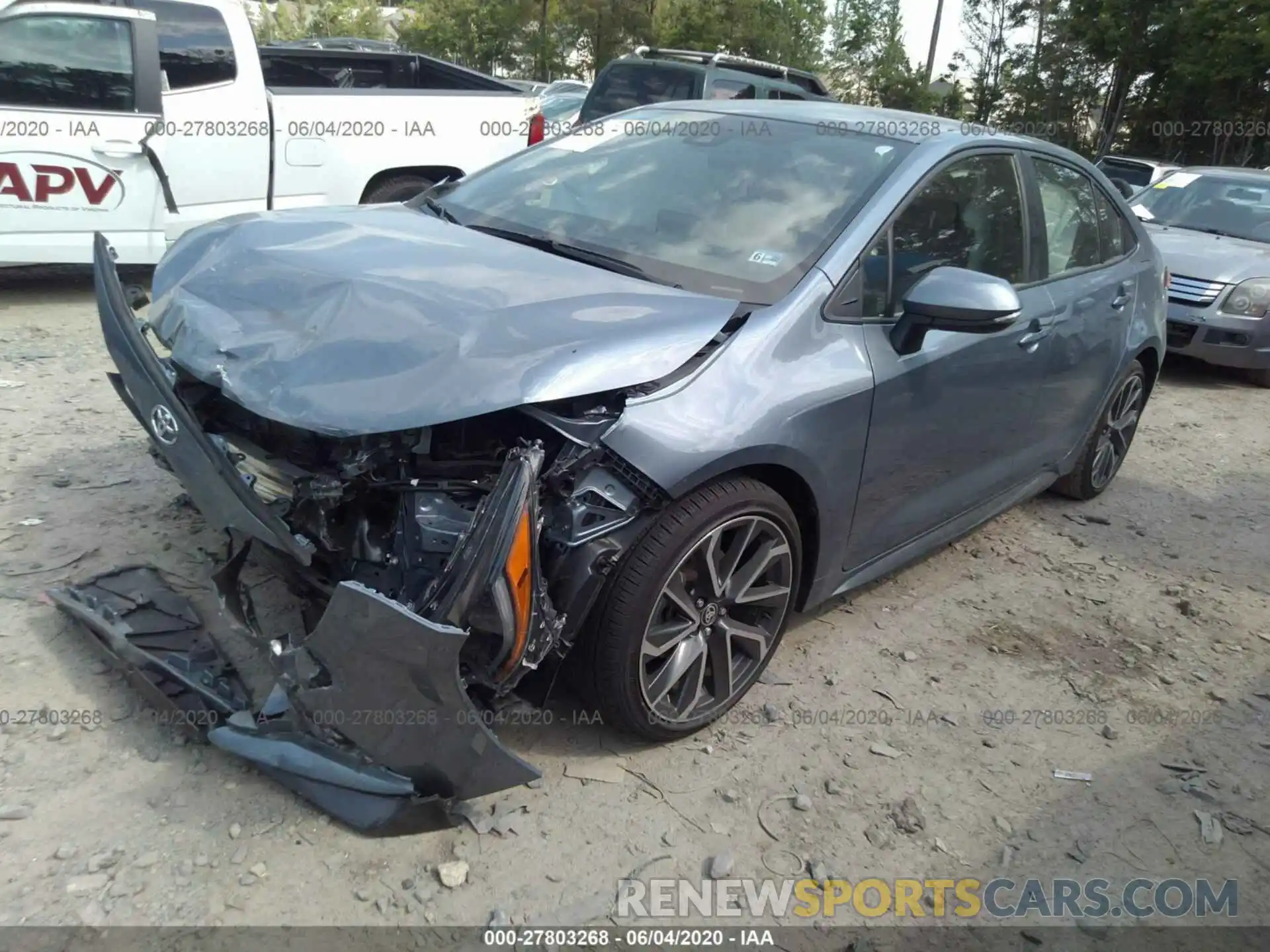 2 Photograph of a damaged car JTDS4RCE0LJ020353 TOYOTA COROLLA 2020