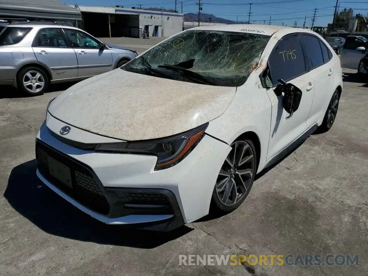 2 Photograph of a damaged car JTDS4RCE0LJ020627 TOYOTA COROLLA 2020