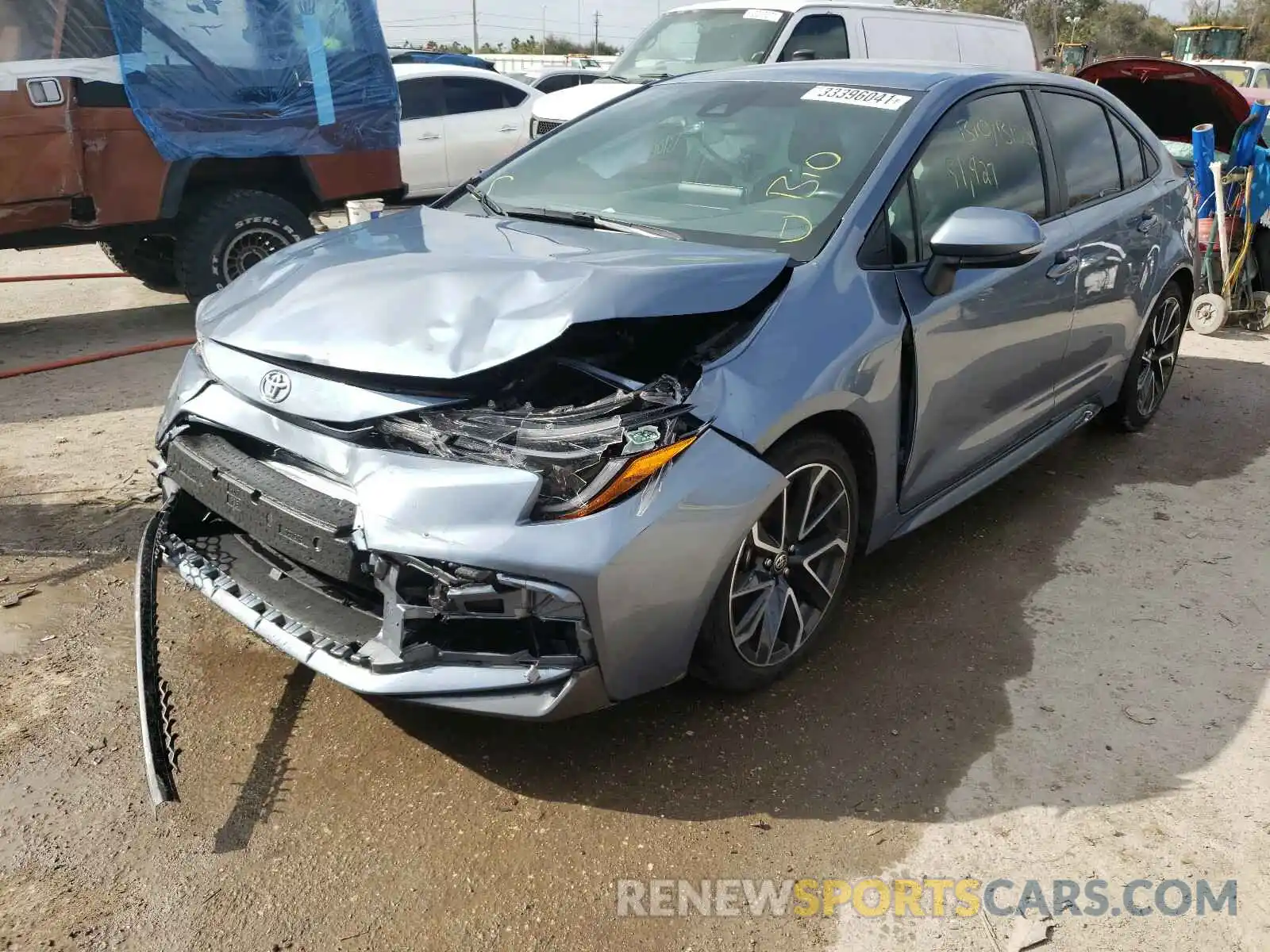 2 Photograph of a damaged car JTDS4RCE0LJ029666 TOYOTA COROLLA 2020