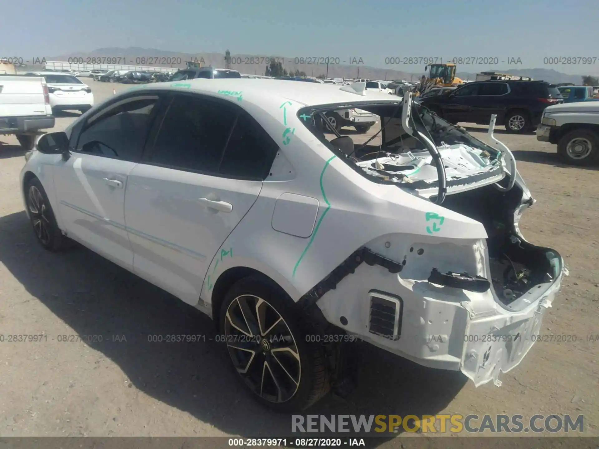 3 Photograph of a damaged car JTDS4RCE0LJ031952 TOYOTA COROLLA 2020