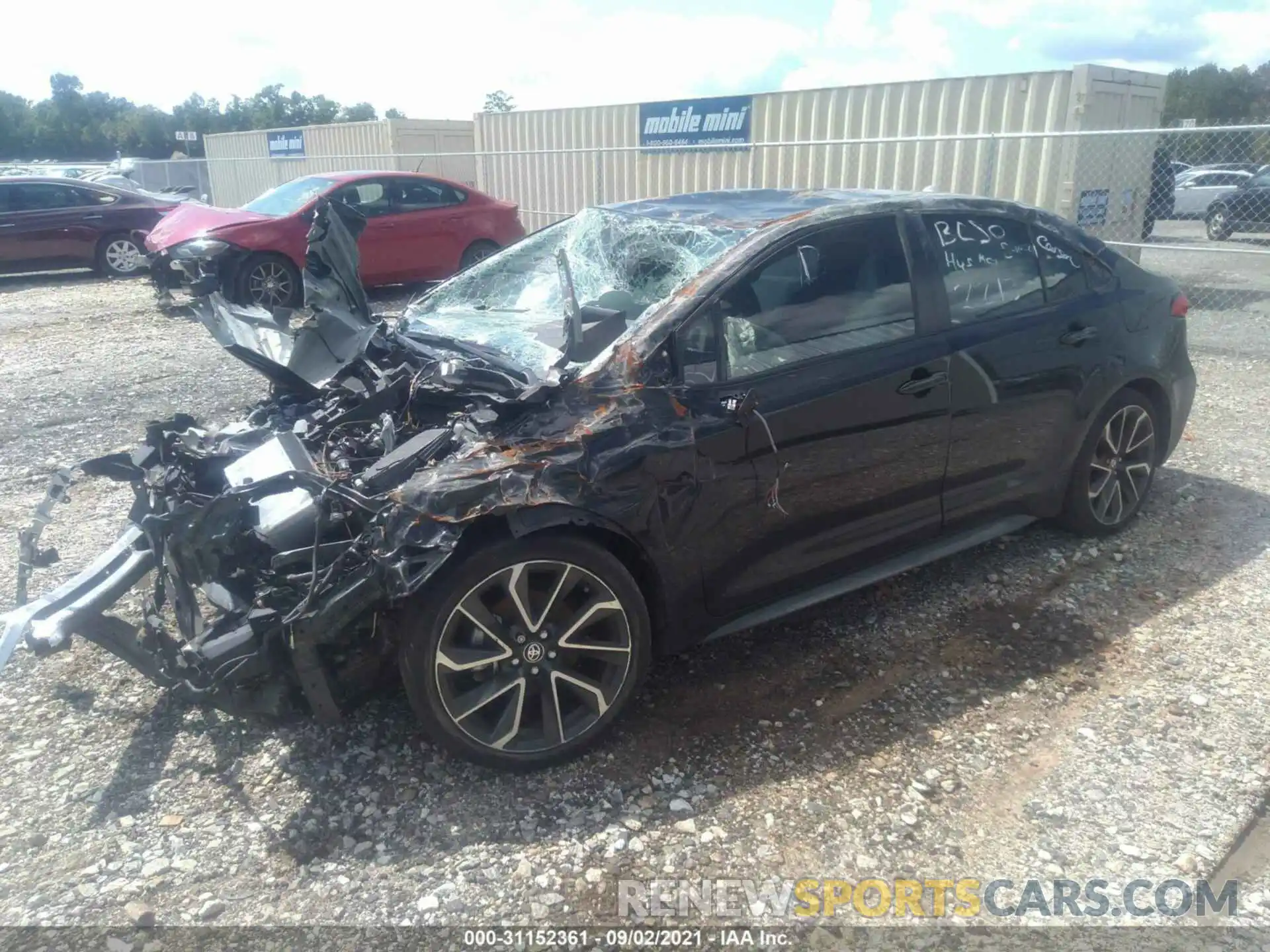 2 Photograph of a damaged car JTDS4RCE0LJ032213 TOYOTA COROLLA 2020