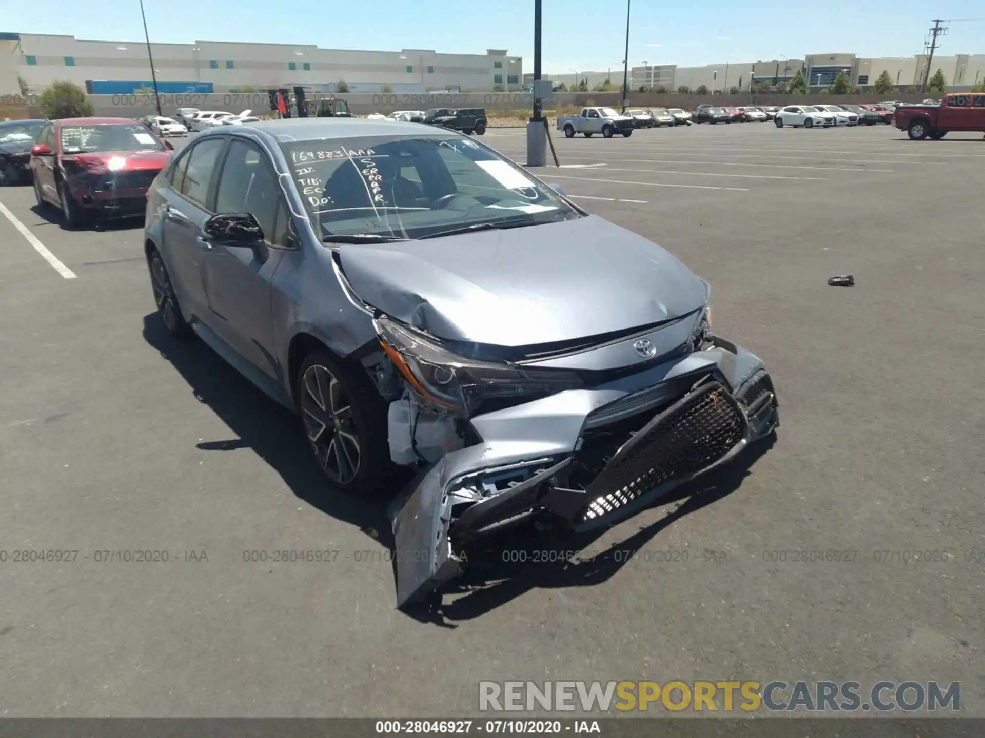 1 Photograph of a damaged car JTDS4RCE0LJ032566 TOYOTA COROLLA 2020