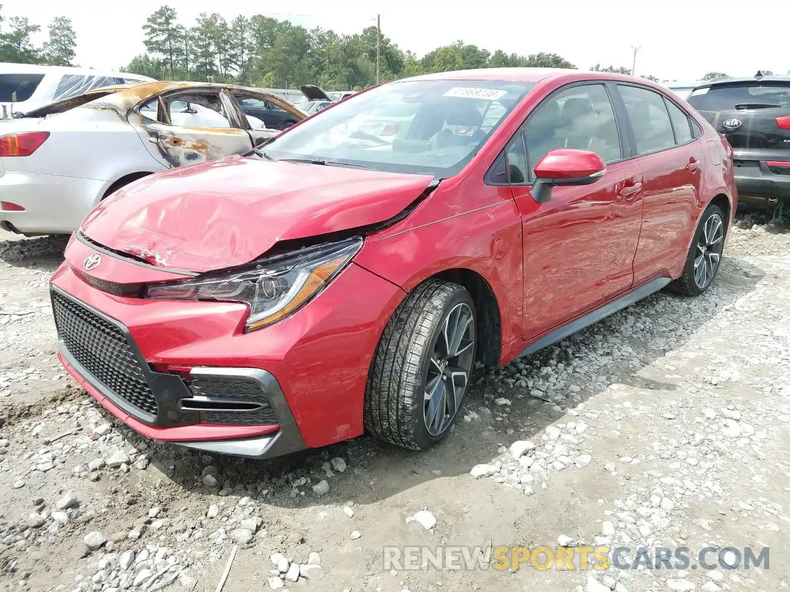 2 Photograph of a damaged car JTDS4RCE0LJ032776 TOYOTA COROLLA 2020