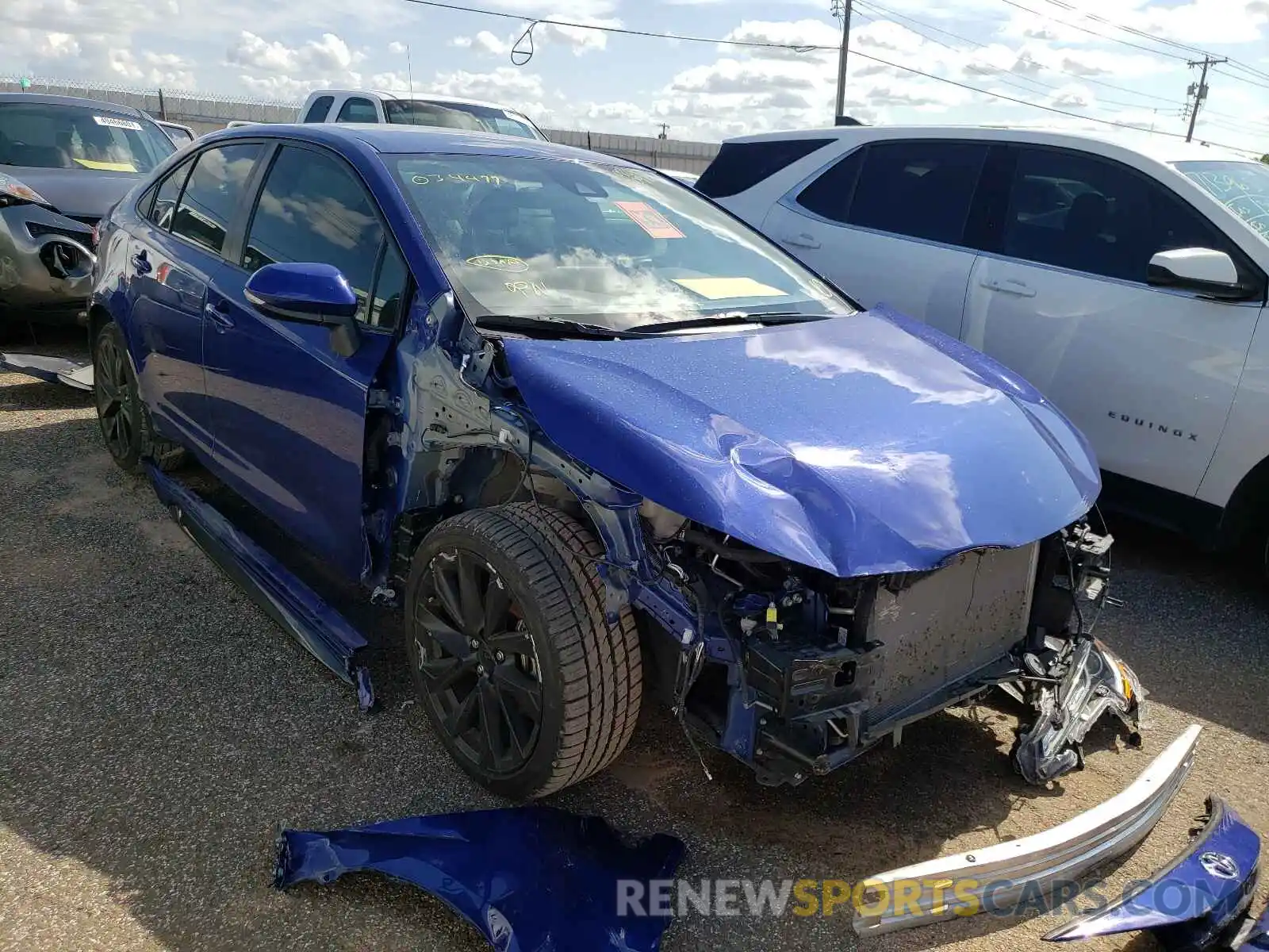 1 Photograph of a damaged car JTDS4RCE0LJ034477 TOYOTA COROLLA 2020