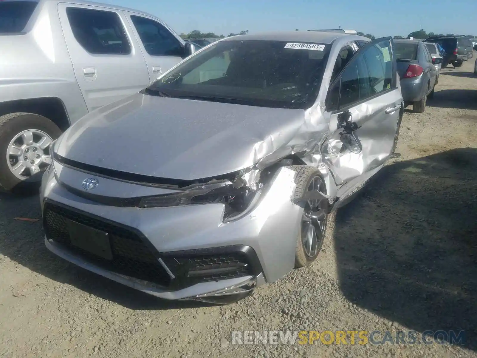 2 Photograph of a damaged car JTDS4RCE0LJ035872 TOYOTA COROLLA 2020