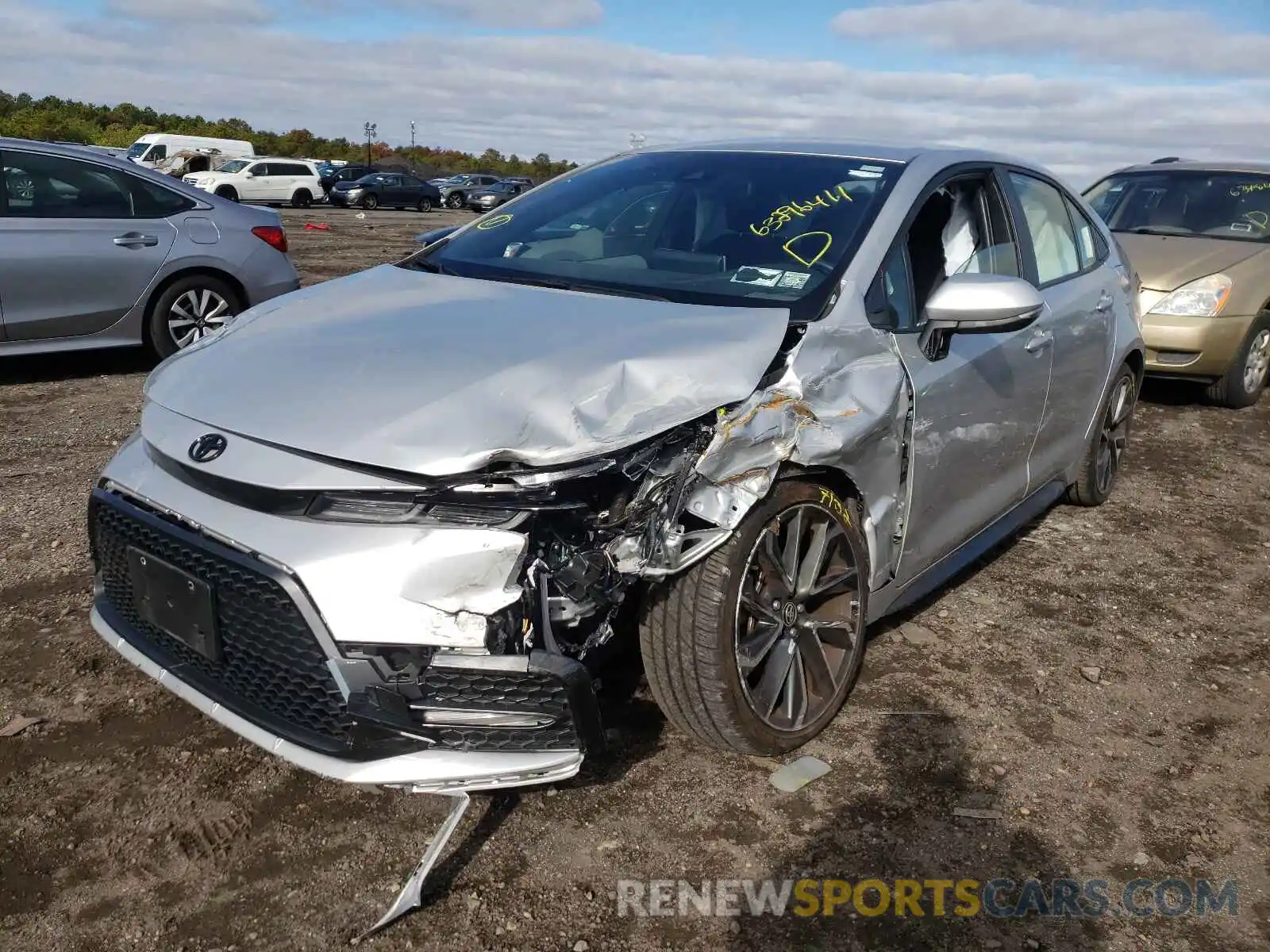 2 Photograph of a damaged car JTDS4RCE0LJ036116 TOYOTA COROLLA 2020