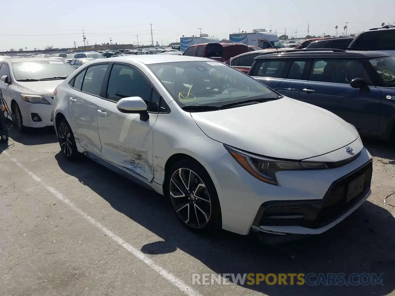 1 Photograph of a damaged car JTDS4RCE0LJ038819 TOYOTA COROLLA 2020