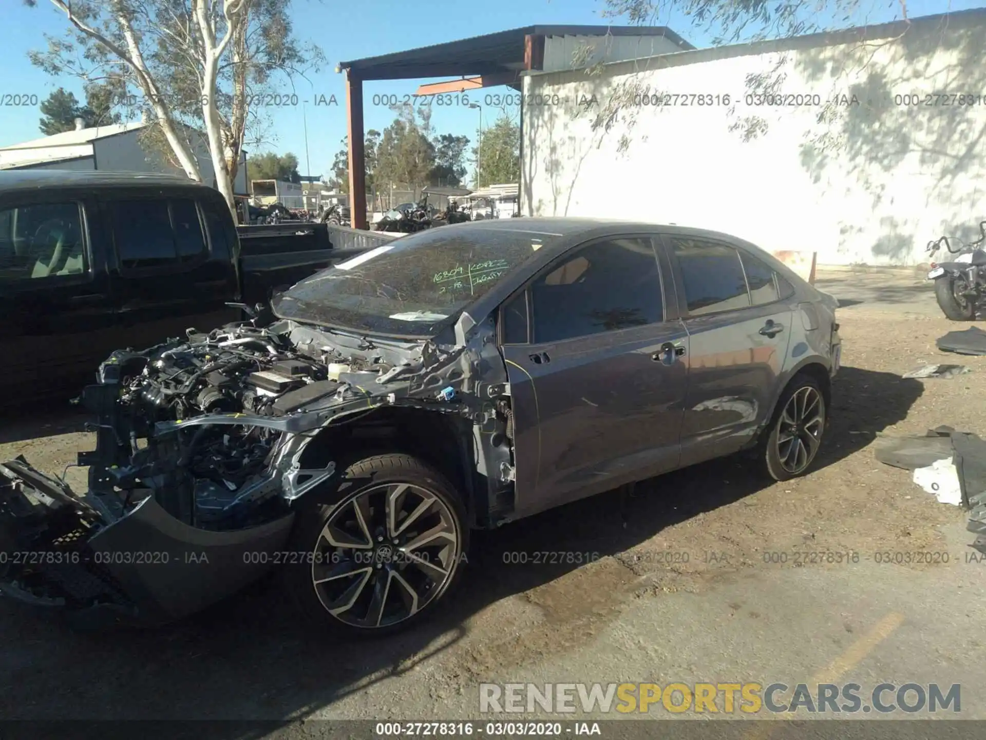 2 Photograph of a damaged car JTDS4RCE0LJ042790 TOYOTA COROLLA 2020