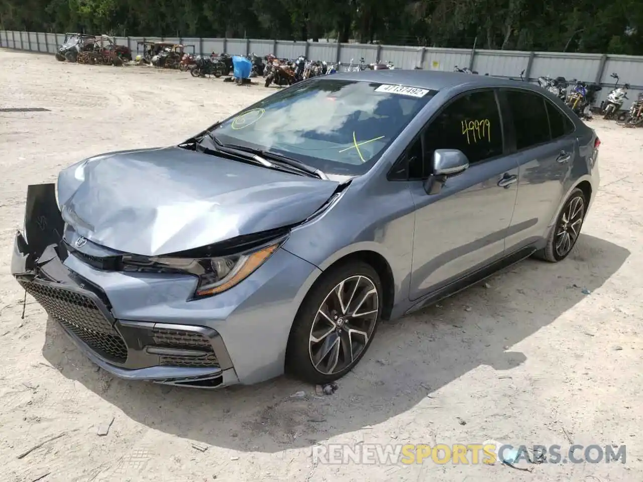 2 Photograph of a damaged car JTDS4RCE0LJ043244 TOYOTA COROLLA 2020