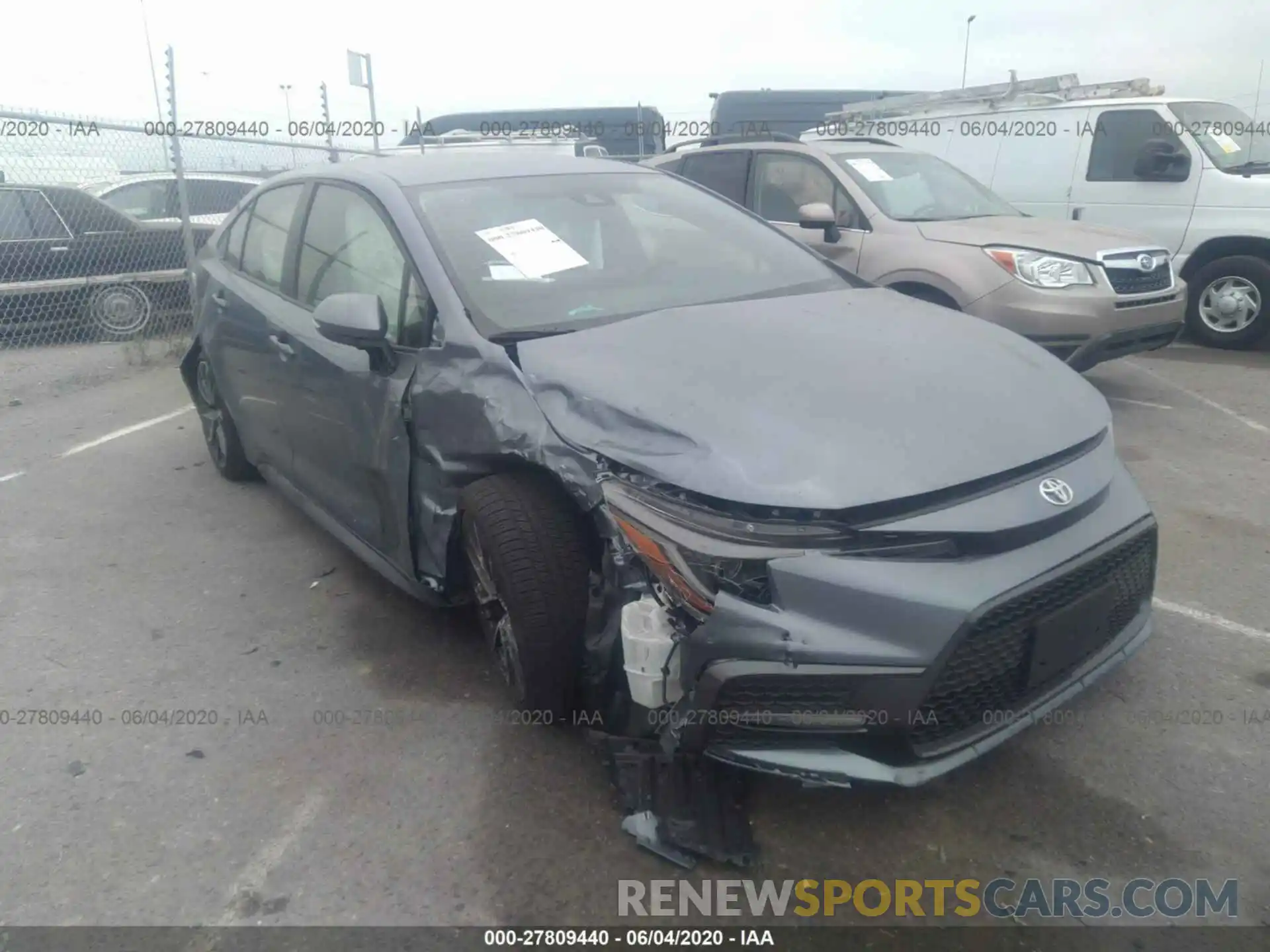 1 Photograph of a damaged car JTDS4RCE0LJ047388 TOYOTA COROLLA 2020