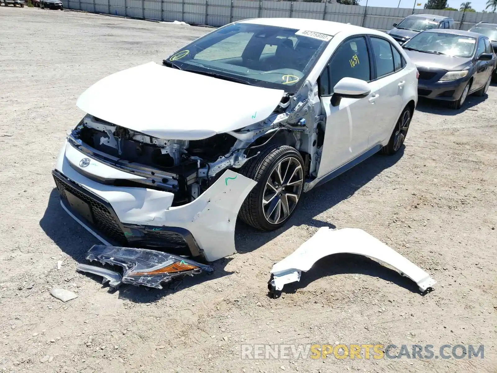 2 Photograph of a damaged car JTDS4RCE0LJ051974 TOYOTA COROLLA 2020