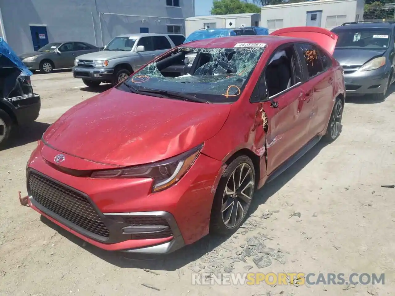 2 Photograph of a damaged car JTDS4RCE1LJ002430 TOYOTA COROLLA 2020