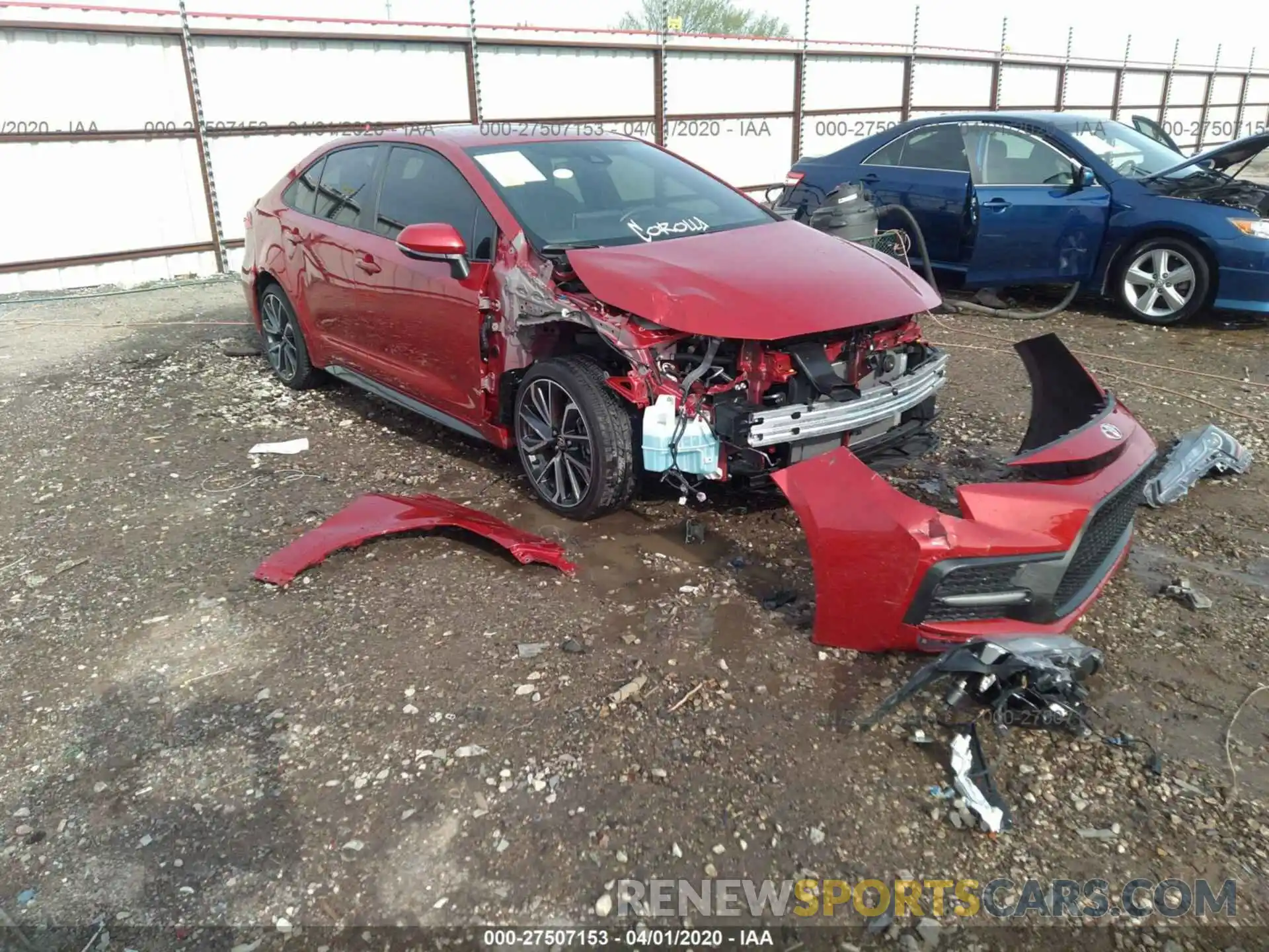 1 Photograph of a damaged car JTDS4RCE1LJ003500 TOYOTA COROLLA 2020