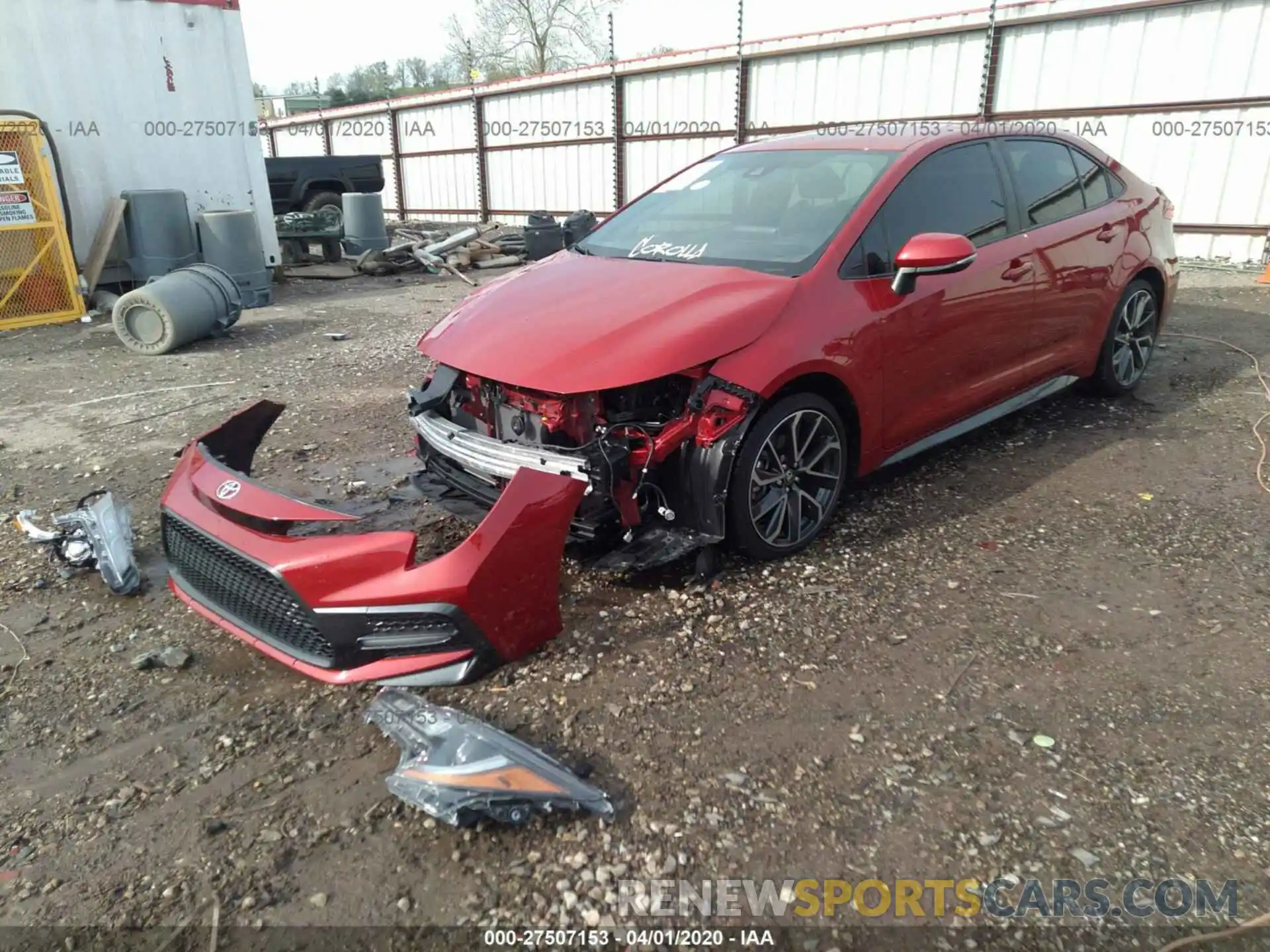 2 Photograph of a damaged car JTDS4RCE1LJ003500 TOYOTA COROLLA 2020