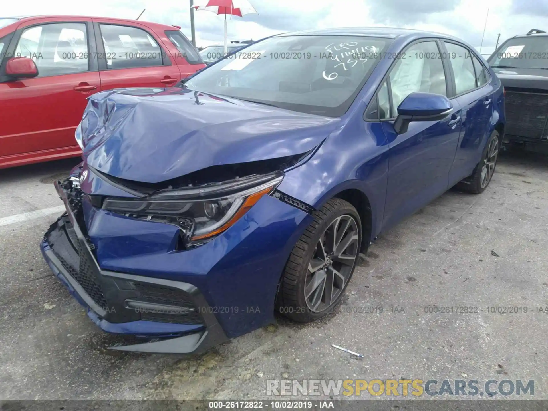 2 Photograph of a damaged car JTDS4RCE1LJ006753 TOYOTA COROLLA 2020