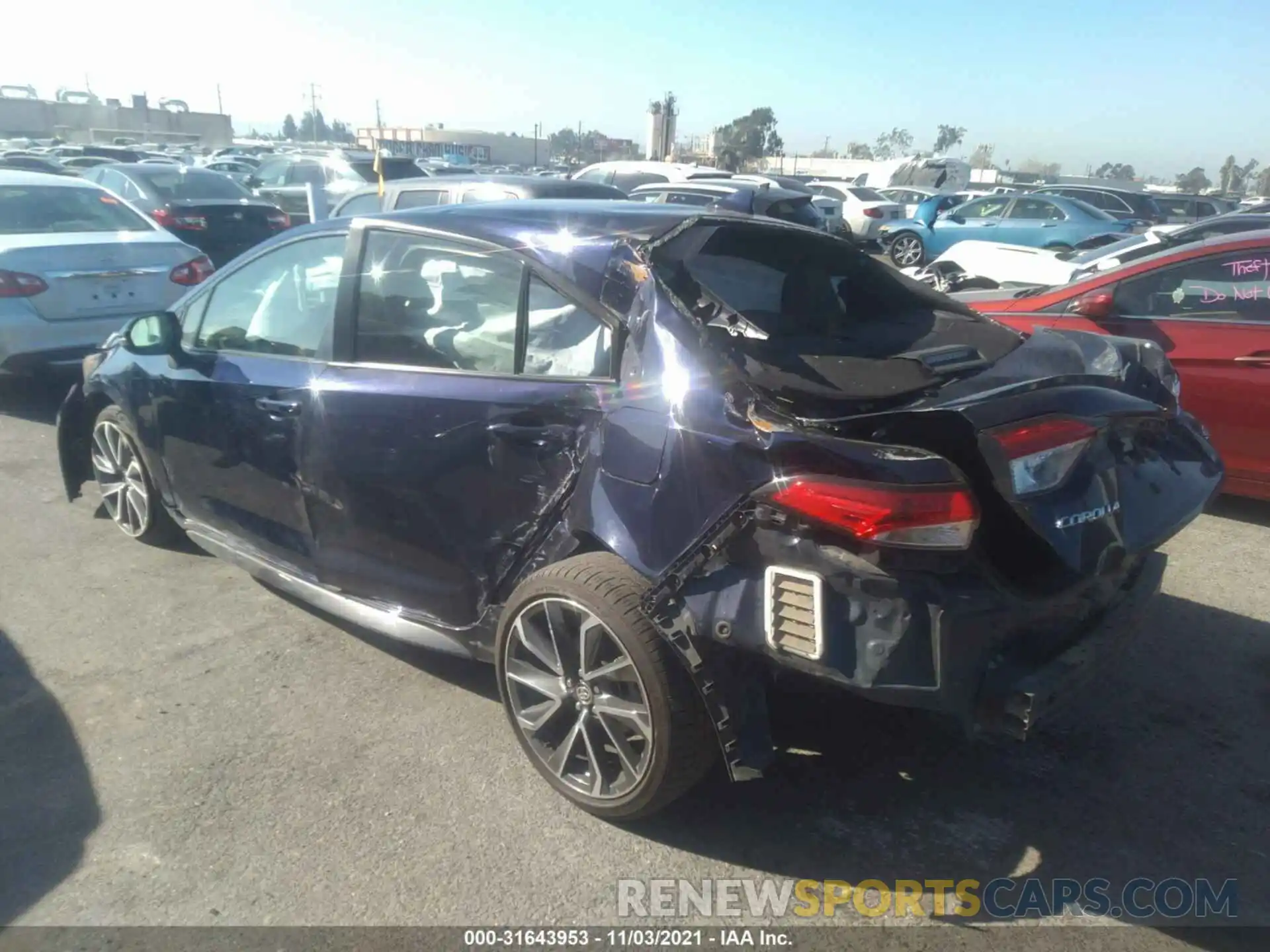 3 Photograph of a damaged car JTDS4RCE1LJ007434 TOYOTA COROLLA 2020