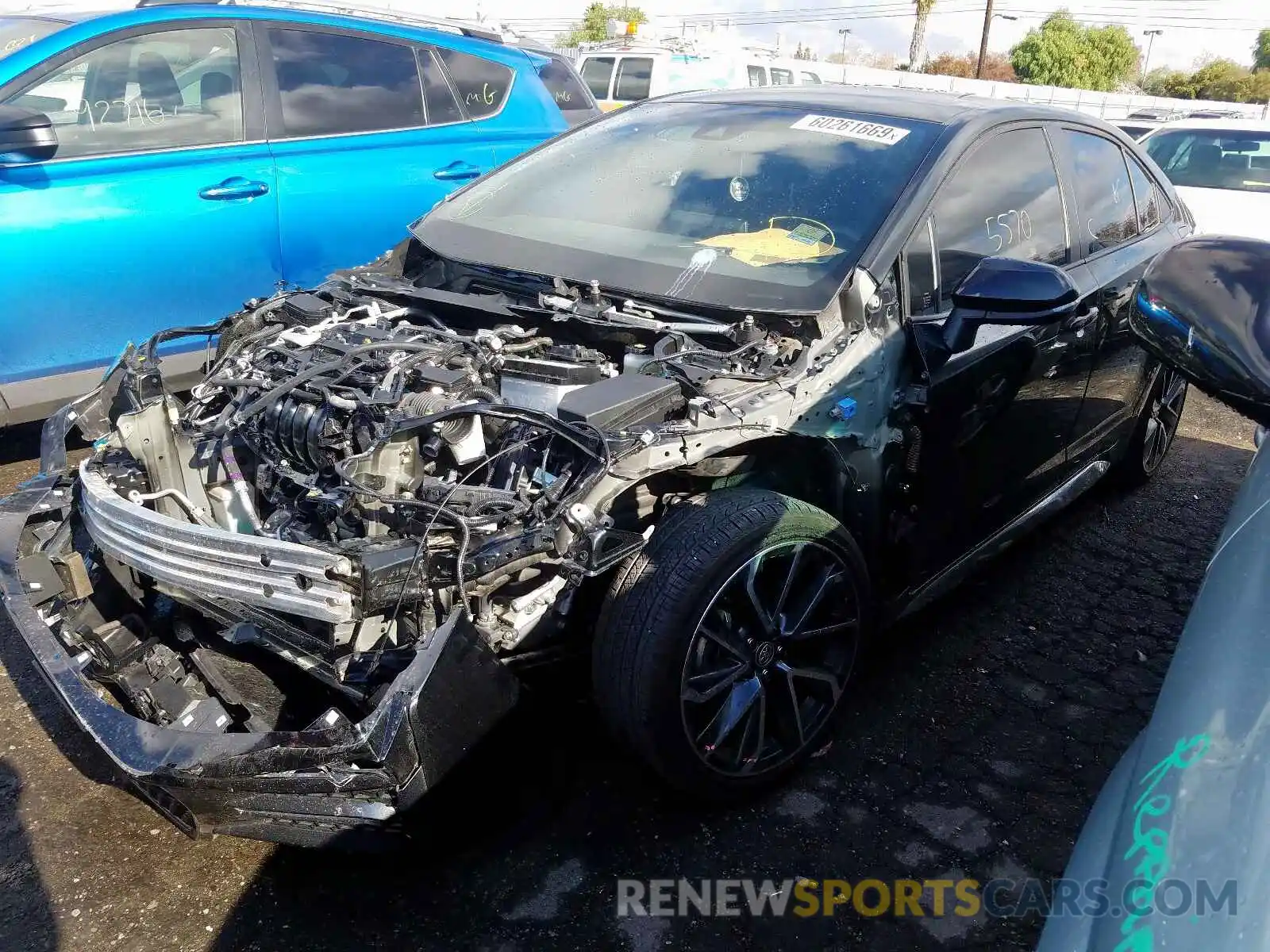 2 Photograph of a damaged car JTDS4RCE1LJ008132 TOYOTA COROLLA 2020