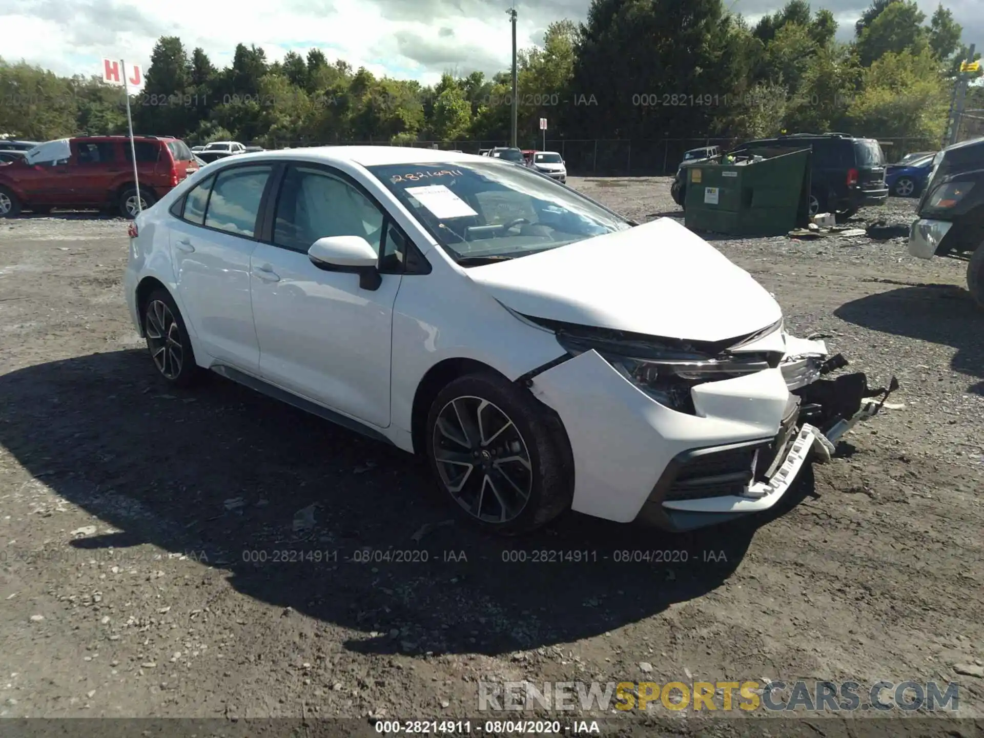 1 Photograph of a damaged car JTDS4RCE1LJ008227 TOYOTA COROLLA 2020