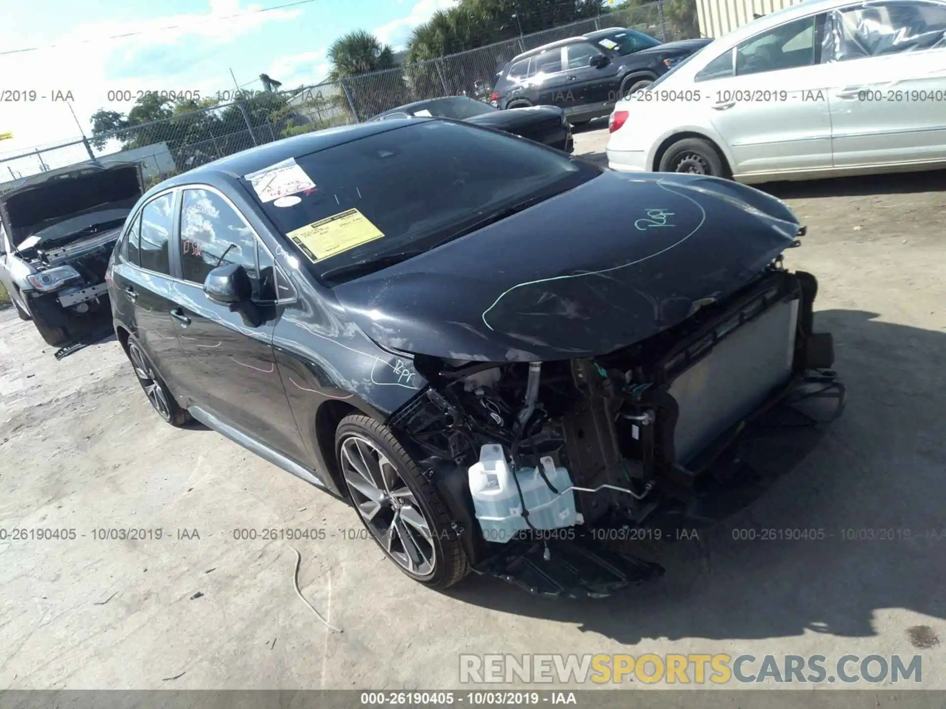 1 Photograph of a damaged car JTDS4RCE1LJ010463 TOYOTA COROLLA 2020