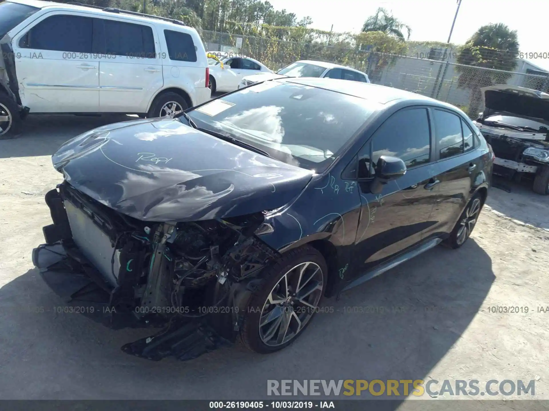 2 Photograph of a damaged car JTDS4RCE1LJ010463 TOYOTA COROLLA 2020