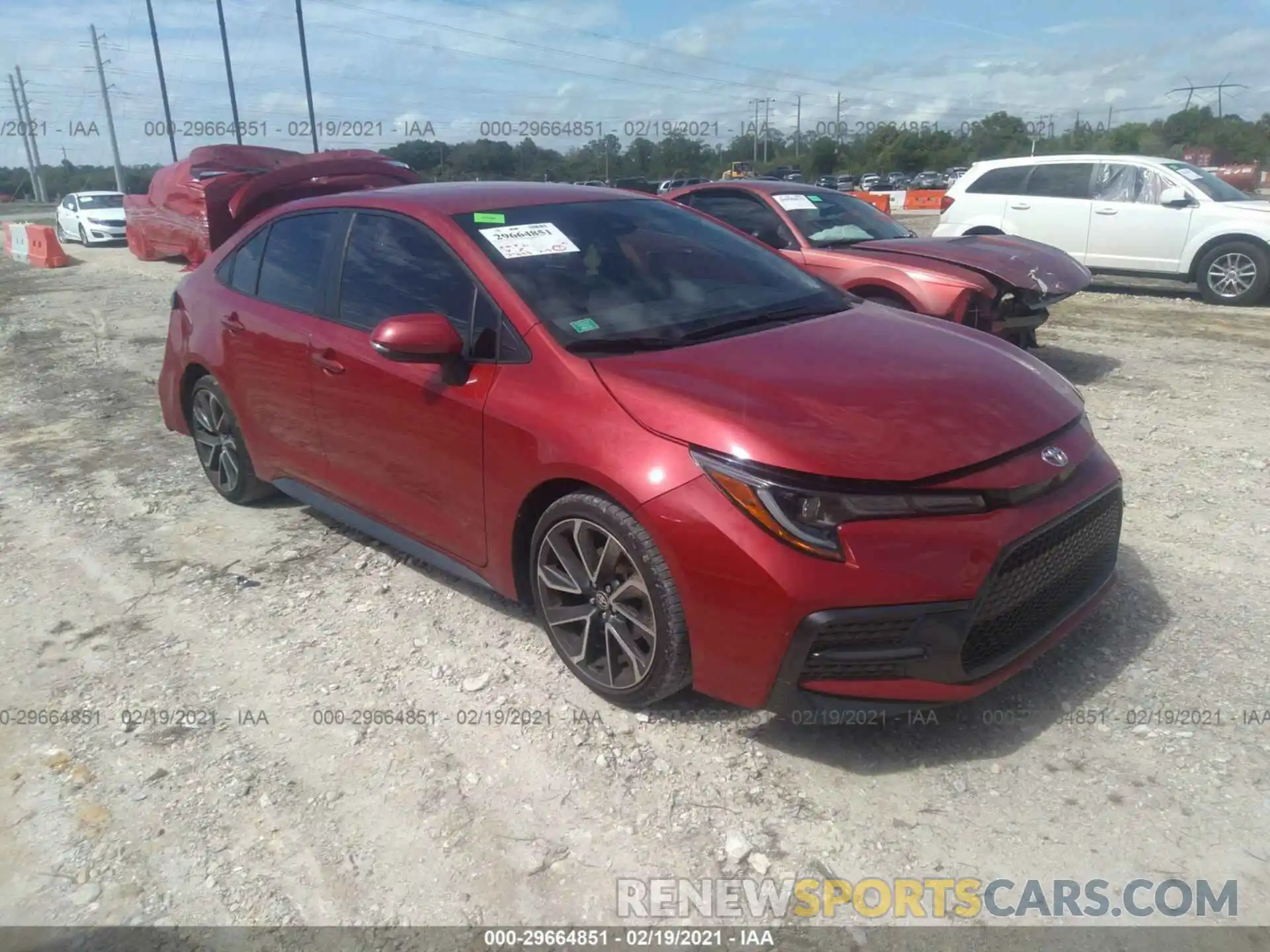 1 Photograph of a damaged car JTDS4RCE1LJ012617 TOYOTA COROLLA 2020