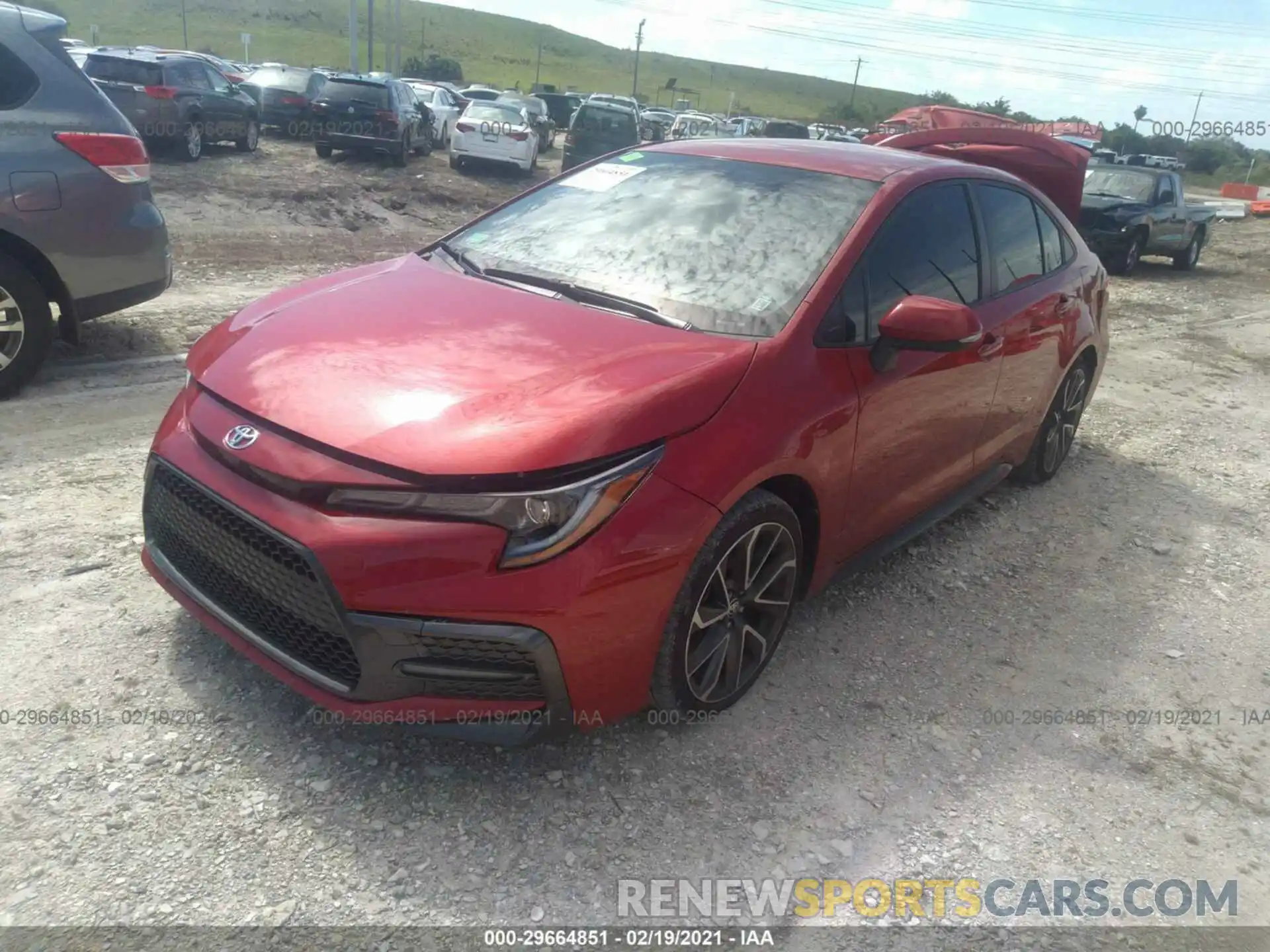 2 Photograph of a damaged car JTDS4RCE1LJ012617 TOYOTA COROLLA 2020