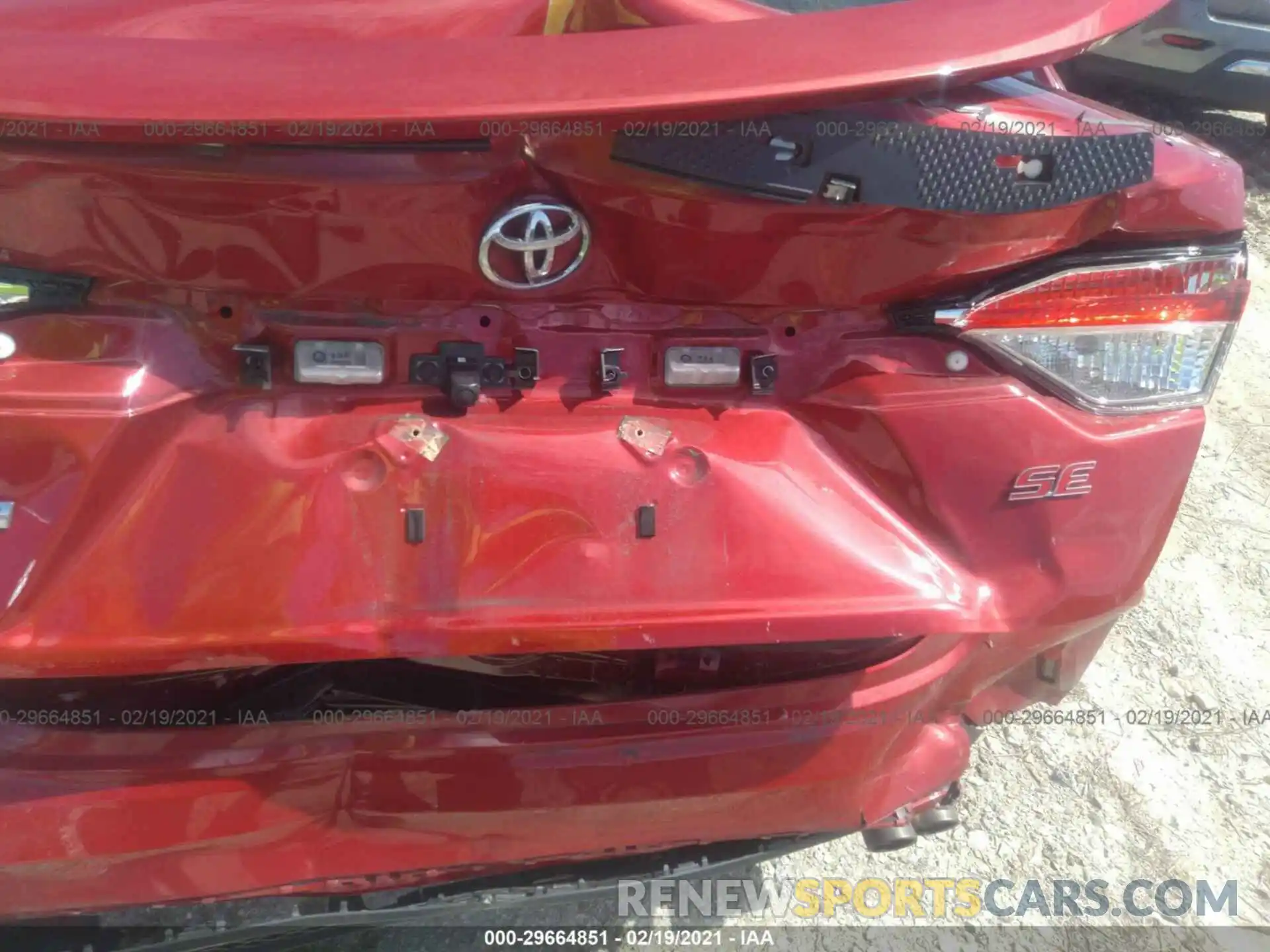 6 Photograph of a damaged car JTDS4RCE1LJ012617 TOYOTA COROLLA 2020