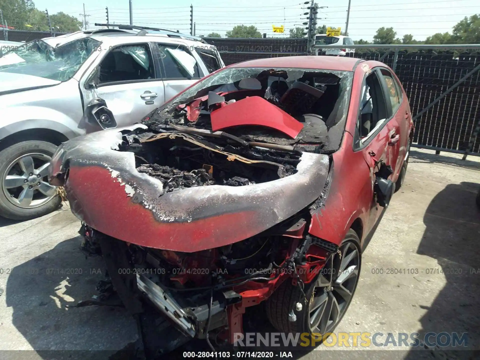 2 Photograph of a damaged car JTDS4RCE1LJ012696 TOYOTA COROLLA 2020