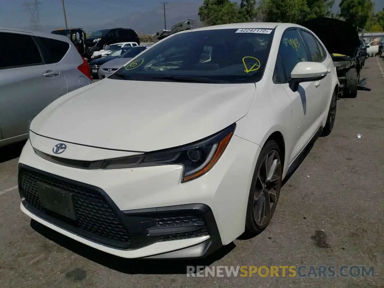 2 Photograph of a damaged car JTDS4RCE1LJ015937 TOYOTA COROLLA 2020