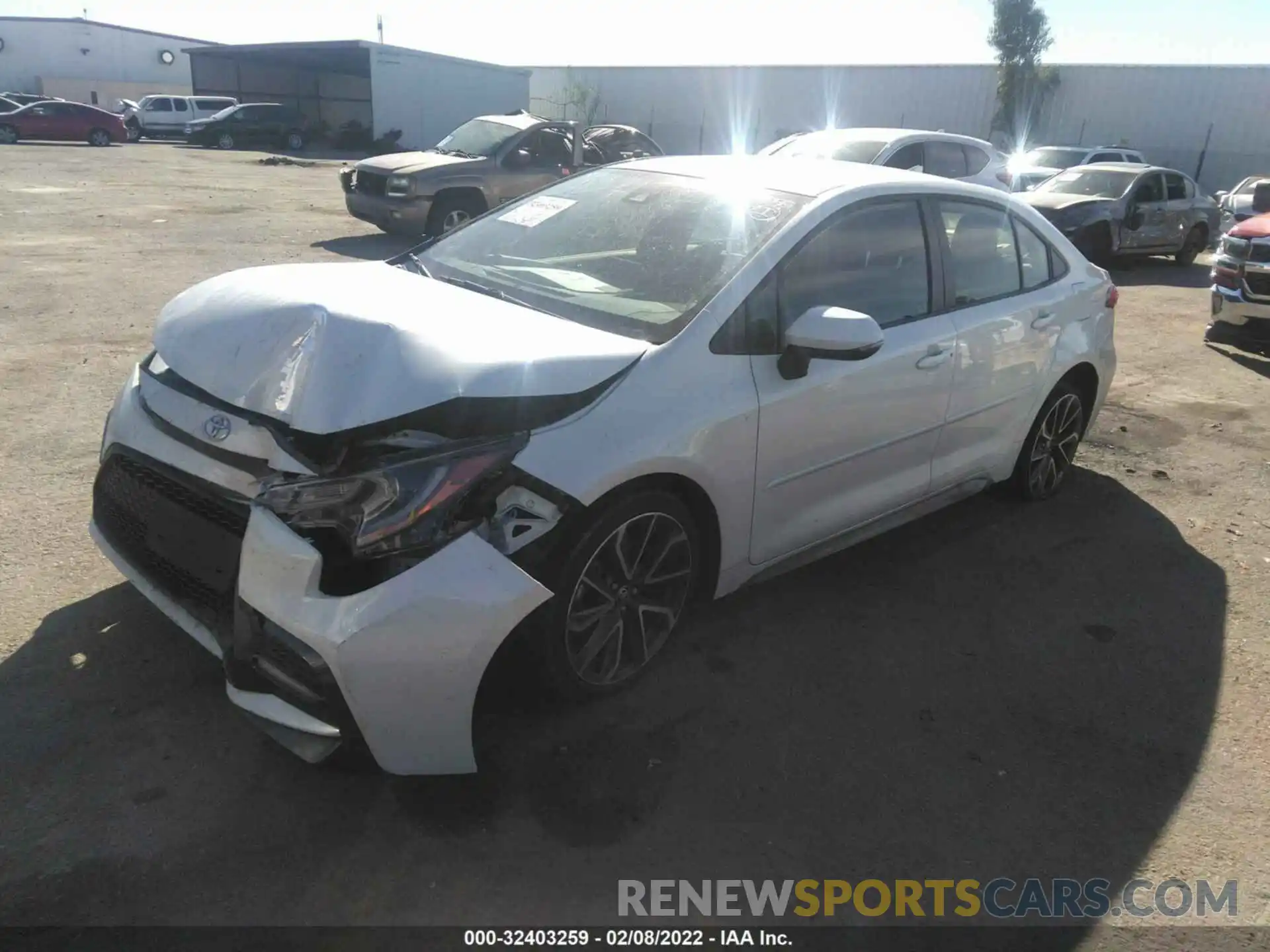 2 Photograph of a damaged car JTDS4RCE1LJ016814 TOYOTA COROLLA 2020