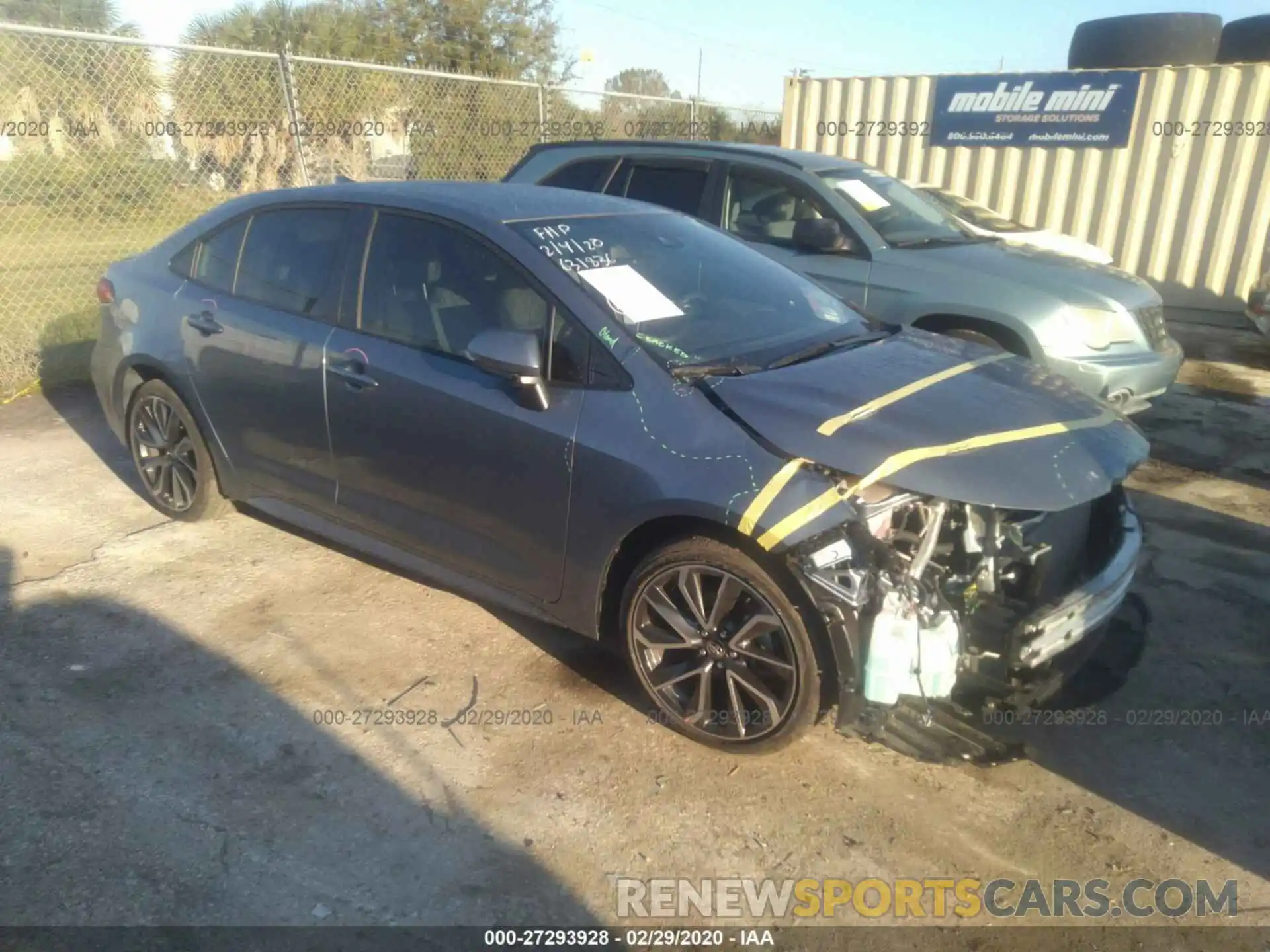 1 Photograph of a damaged car JTDS4RCE1LJ017154 TOYOTA COROLLA 2020