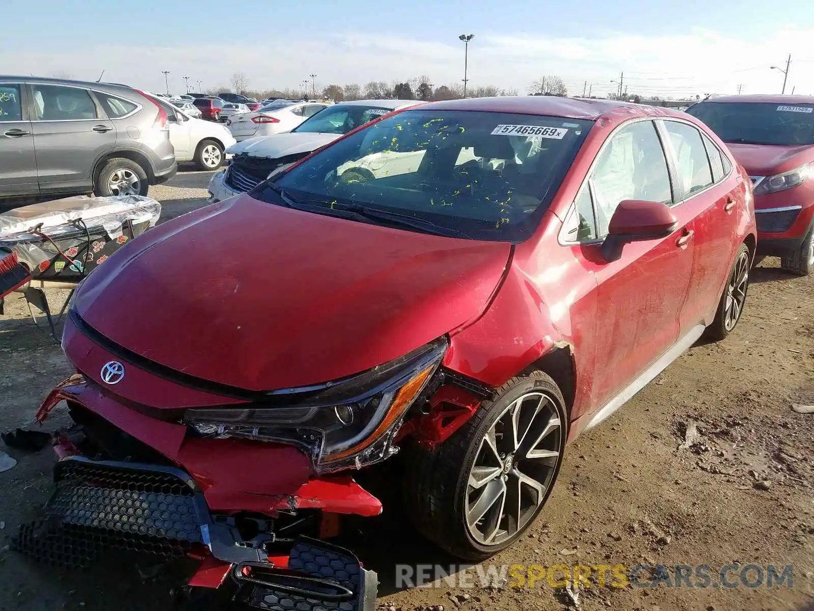 2 Photograph of a damaged car JTDS4RCE1LJ024783 TOYOTA COROLLA 2020